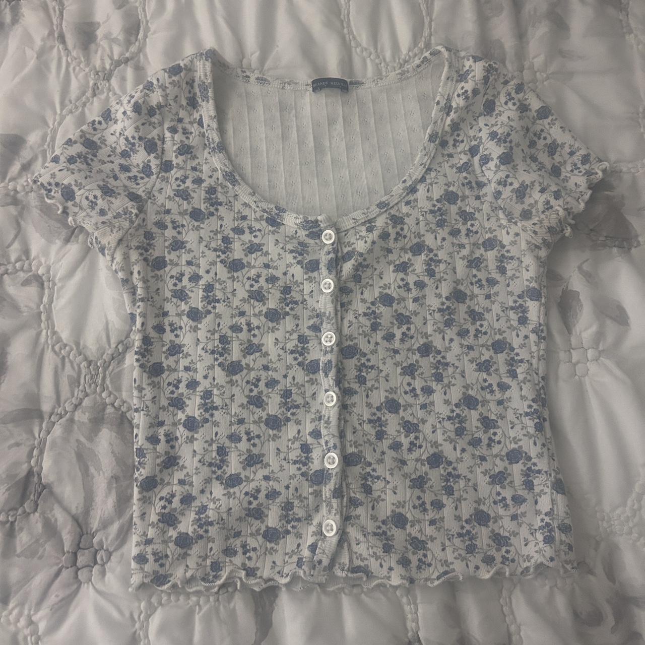 brandy melville floral zelly top, used to be one of... Depop