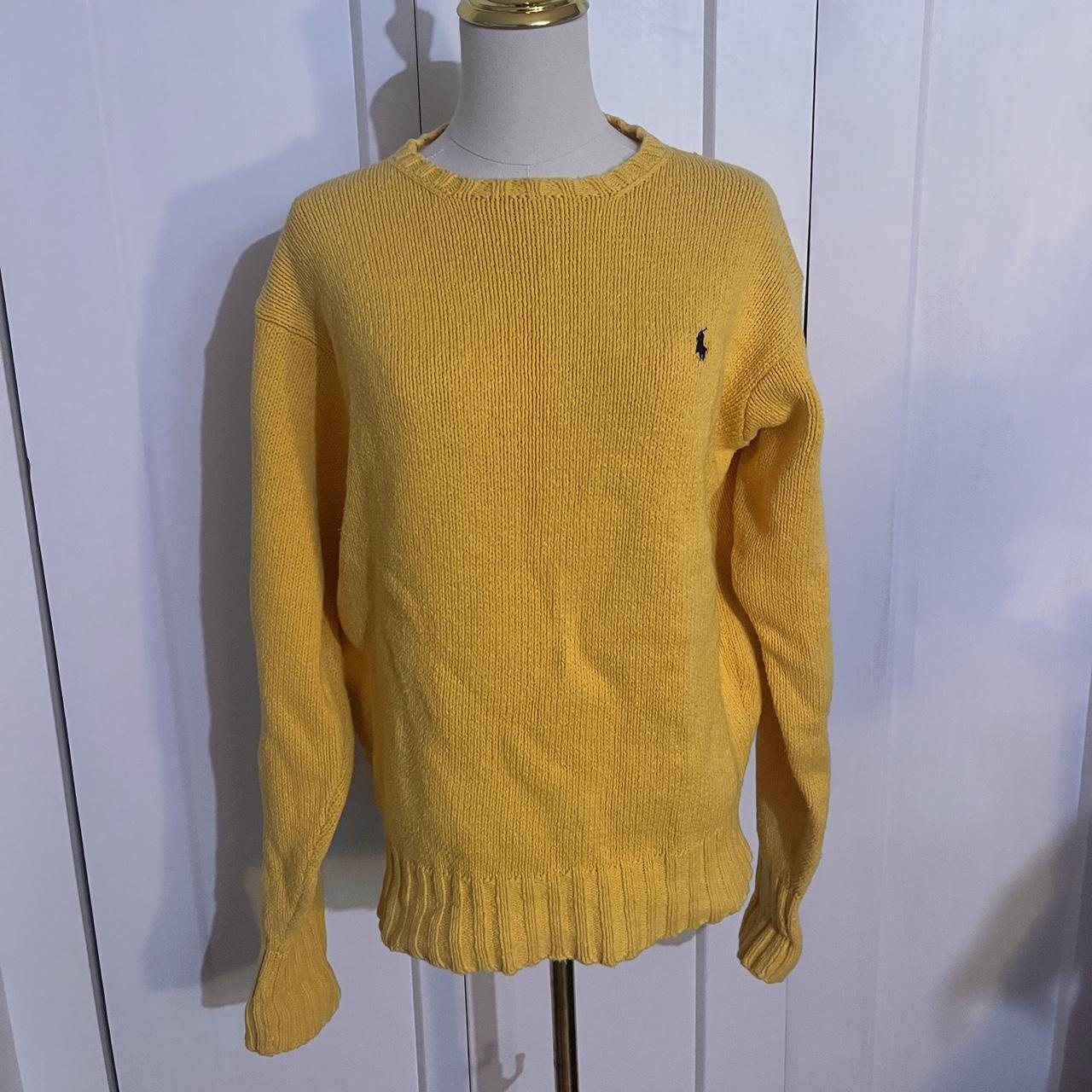 Gorgeous Yellow Ralph Lauren Polo Sweater Mens Depop