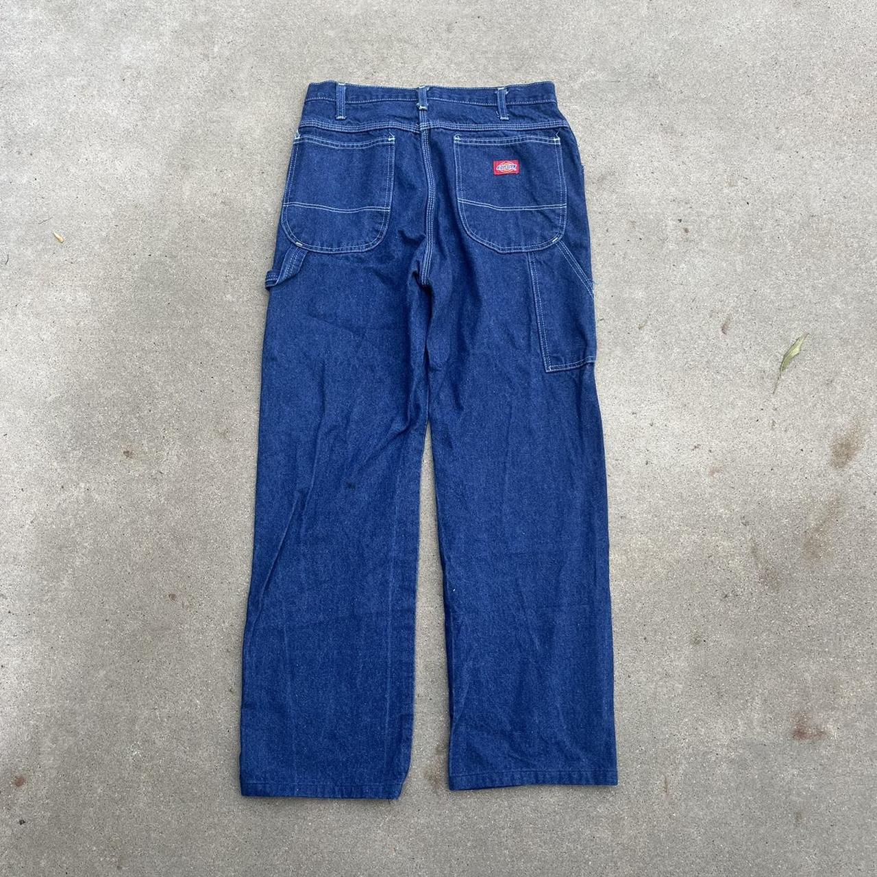 Dickies Men's Blue and Red Jeans | Depop