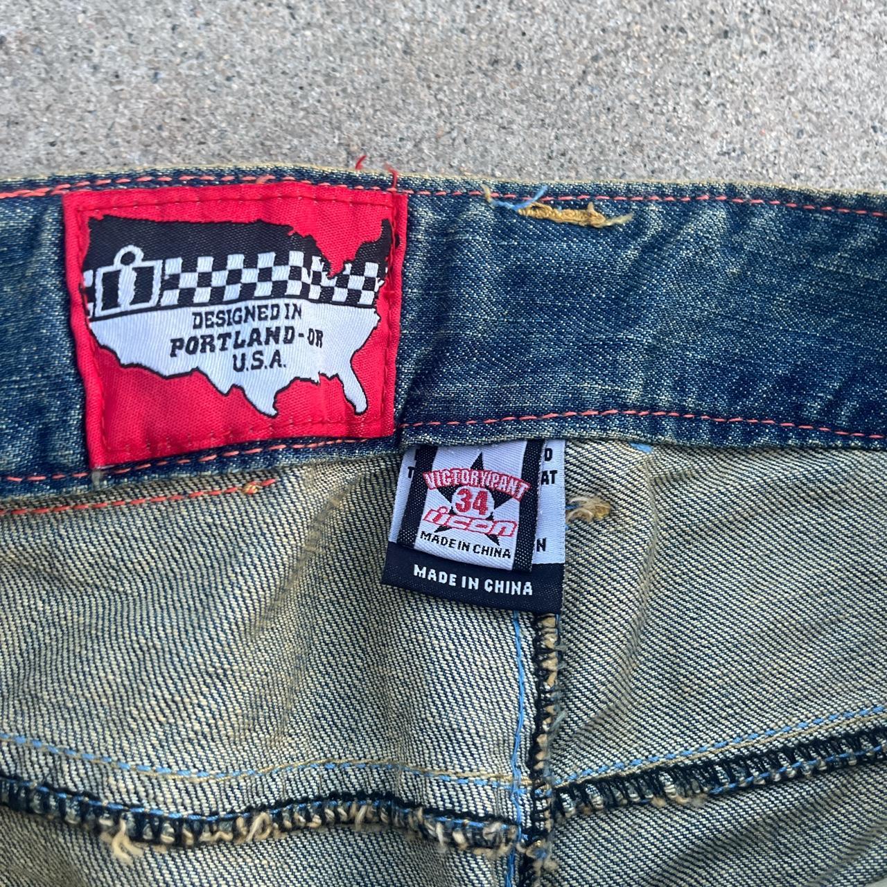 y2k icon motorsport jeans measured 34x34 good... - Depop