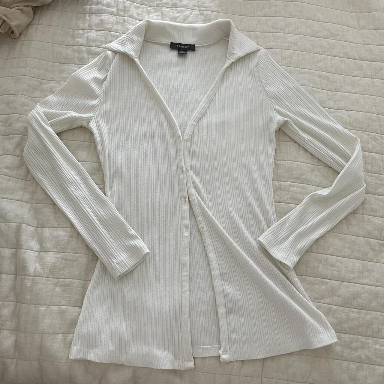 Primark Women's White Cardigan Depop