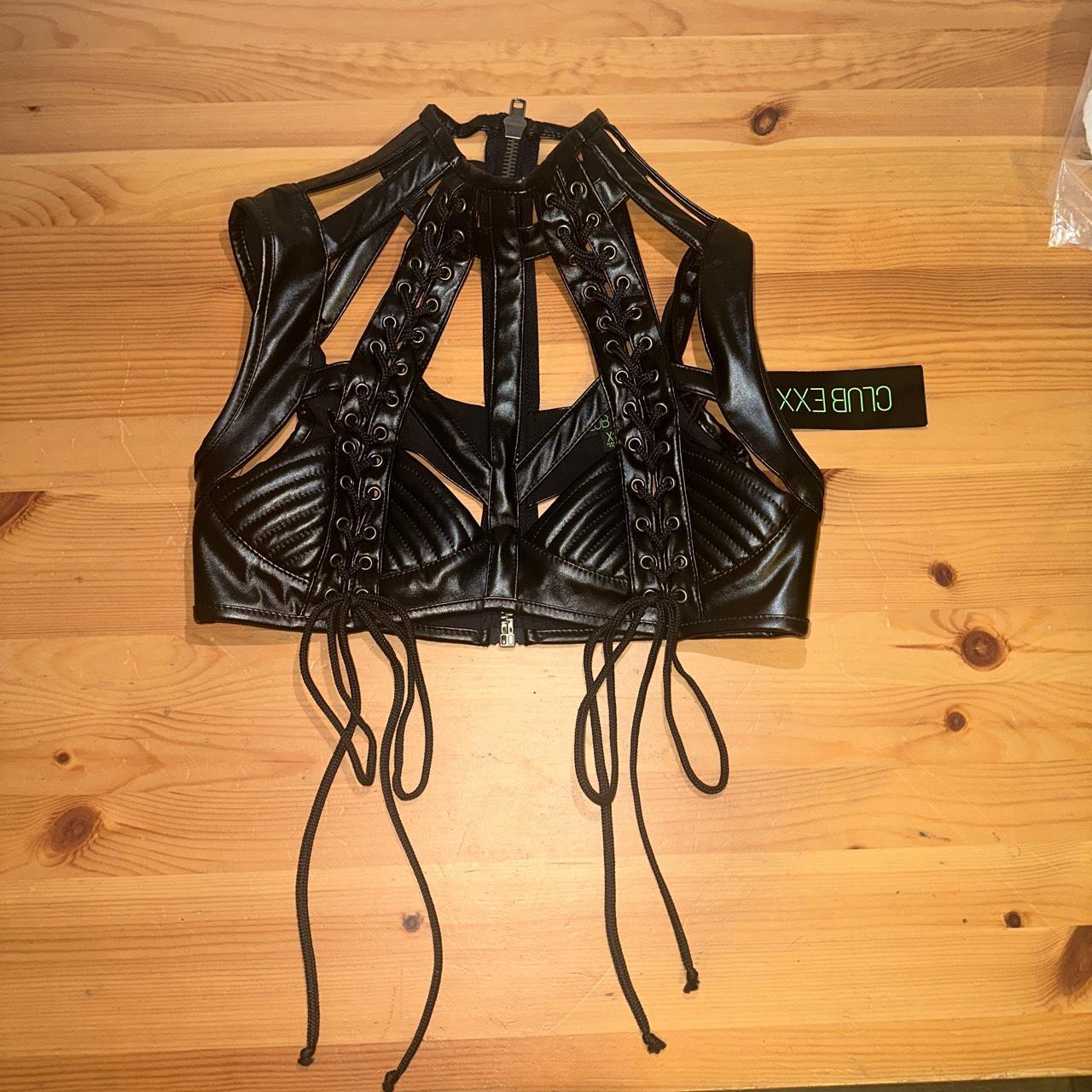 Dolls Kill XS “Rude Awakening Harness Bra Top” in... Depop