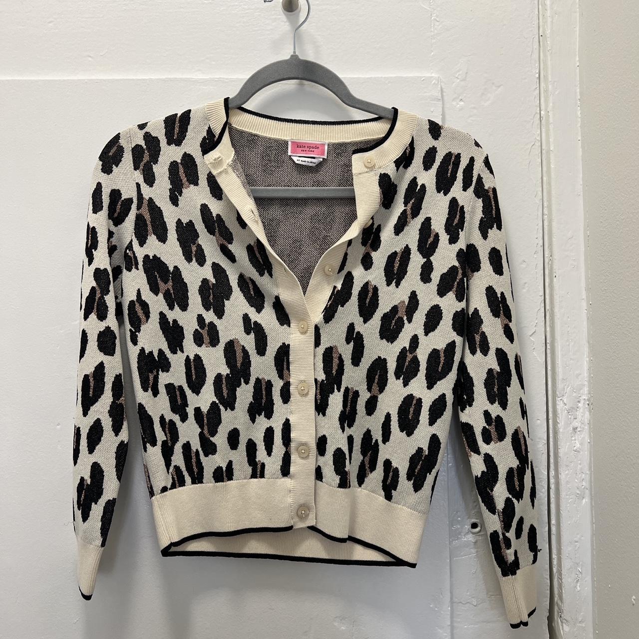 kate spade leopard cardigan leopard print