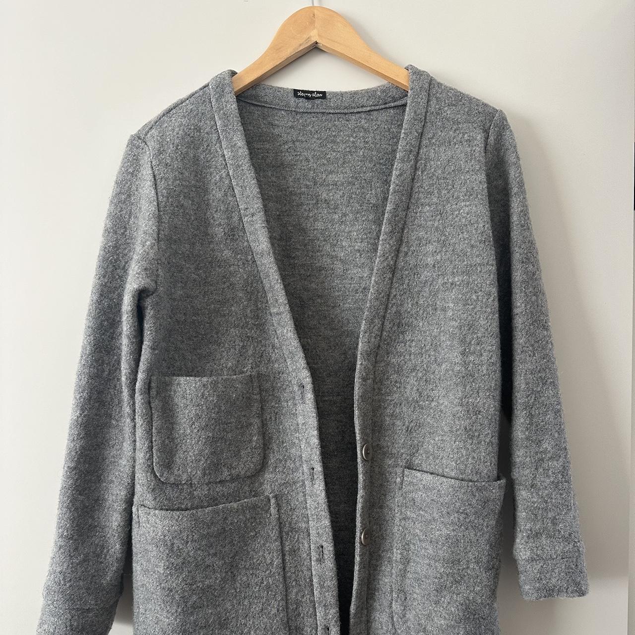 Grey Steven Alan cardigan / missing two buttons, but... - Depop