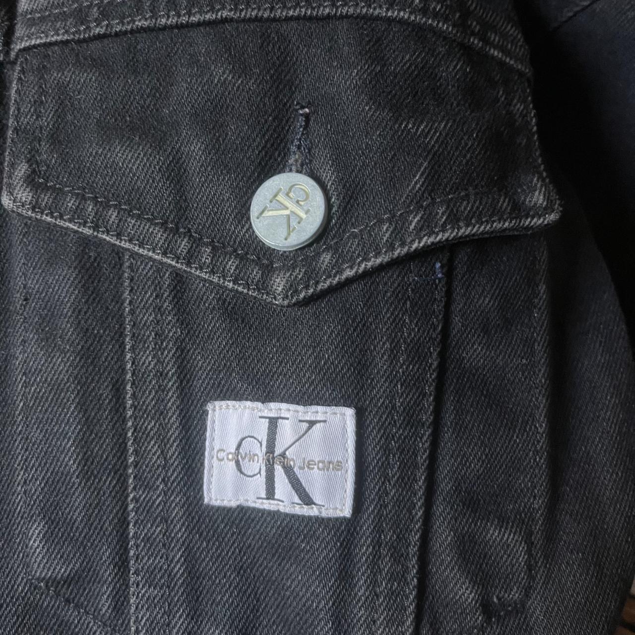 Calvin Klein Black Denim Jacket Black | Size M Made... - Depop