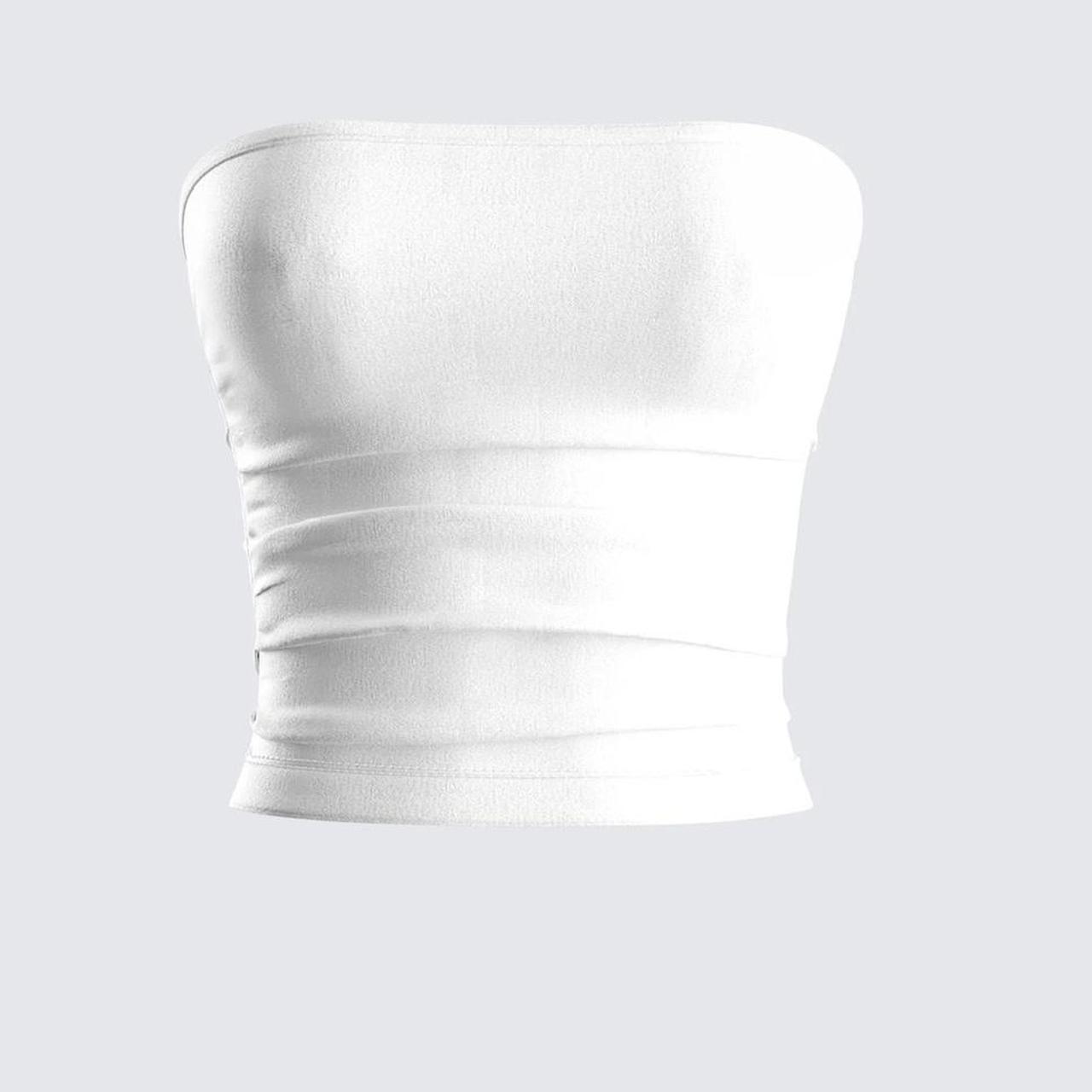 NORDSTROM OPEN EDIT WHITE STRAPLESS TUBE TOP Depop
