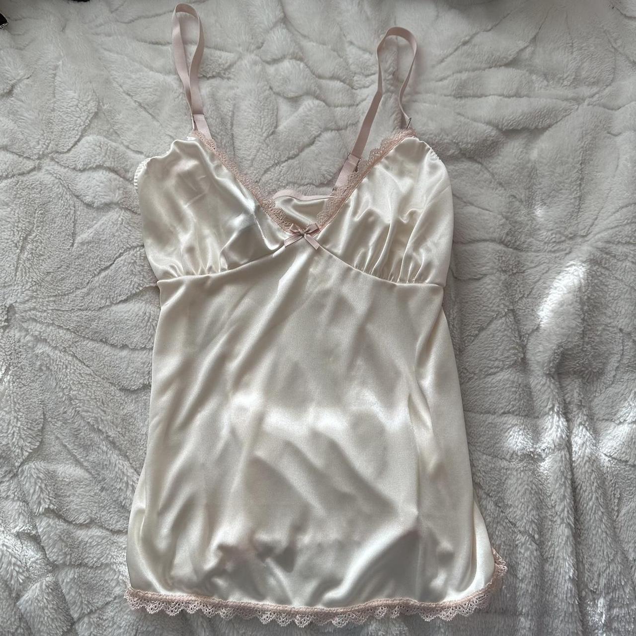 Women's Cream and Pink Pajamas Depop