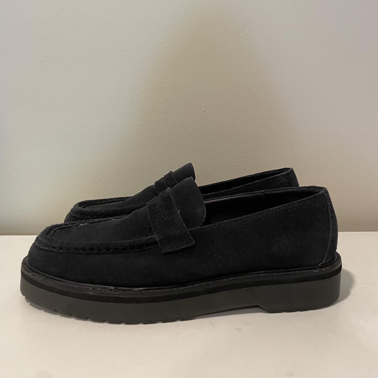 Saturdays NYC suede chunky loafers, dark blue almost... - Depop