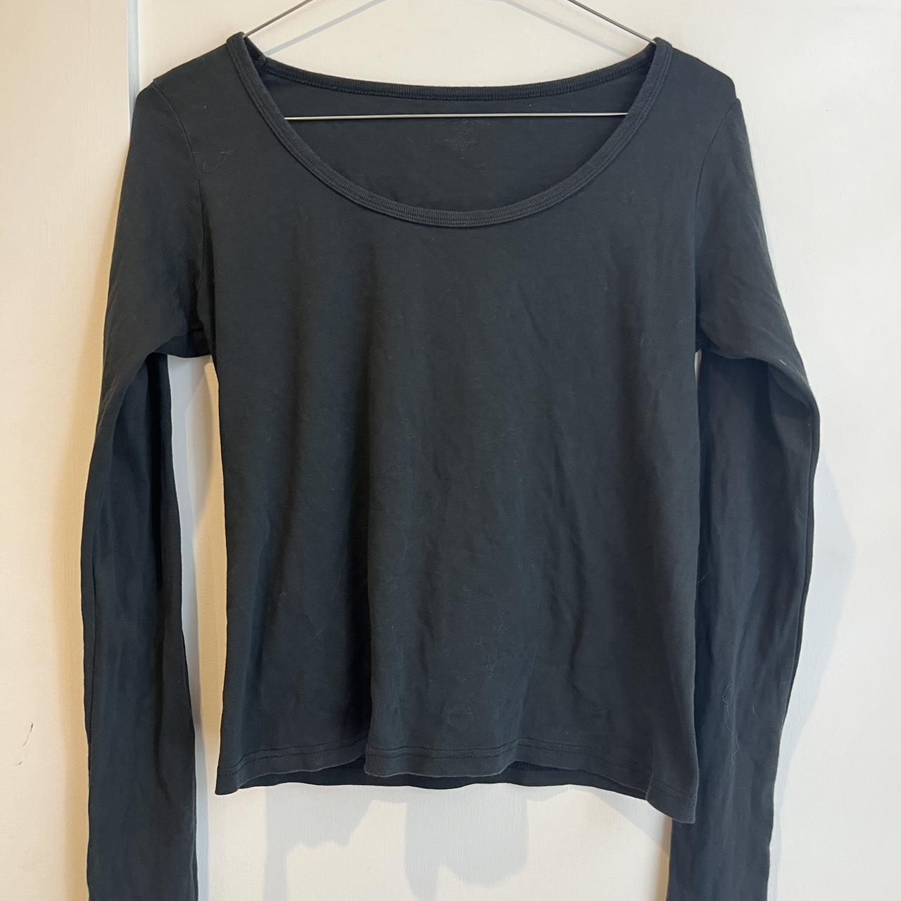 Brandy Melville Black long sleeve top Only be washed... - Depop