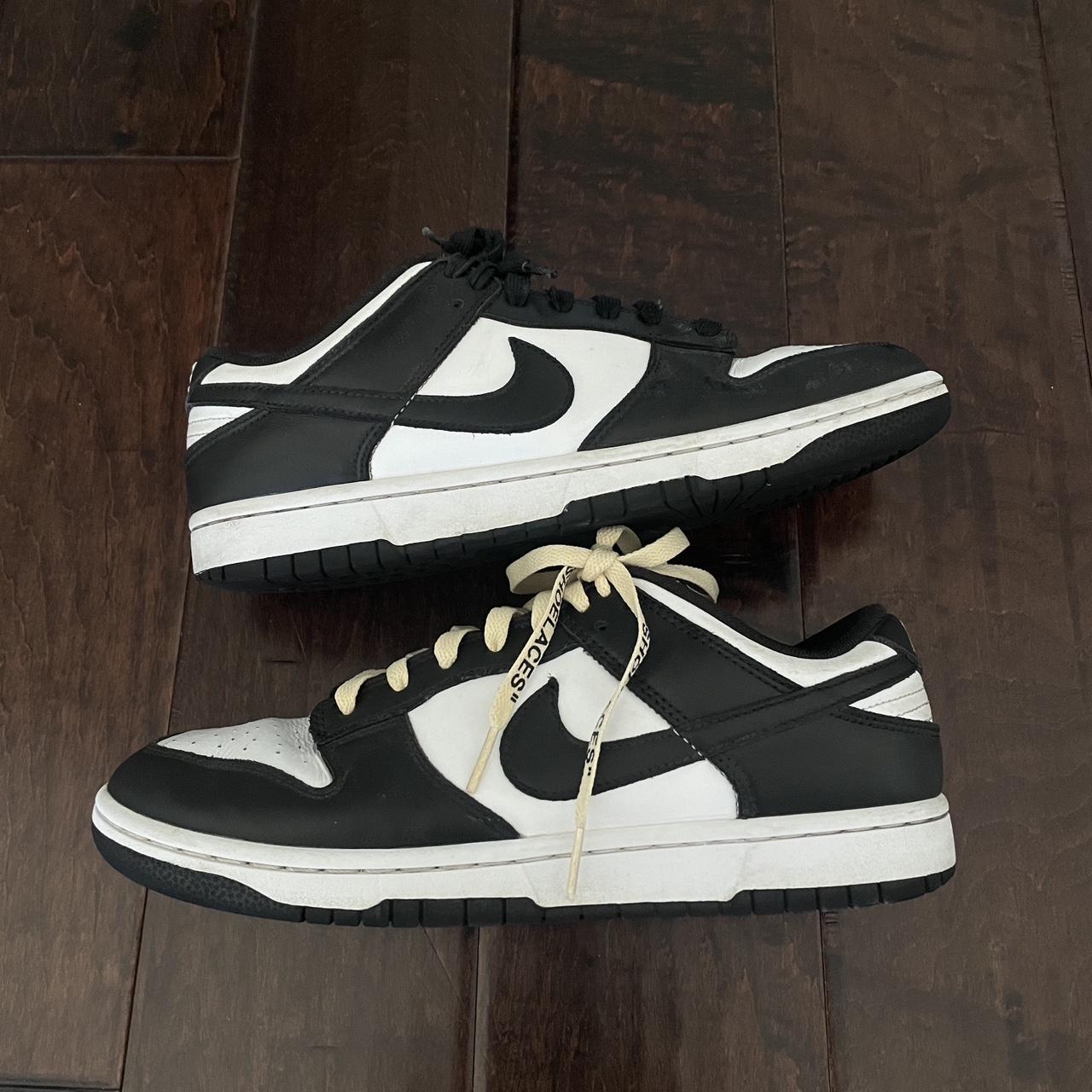 dunk low panda white laces