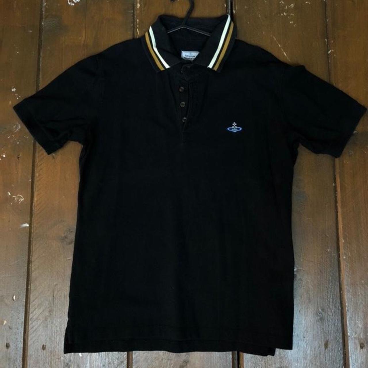 Vivienne Westwood Men's Black and Blue Polo-shirts | Depop