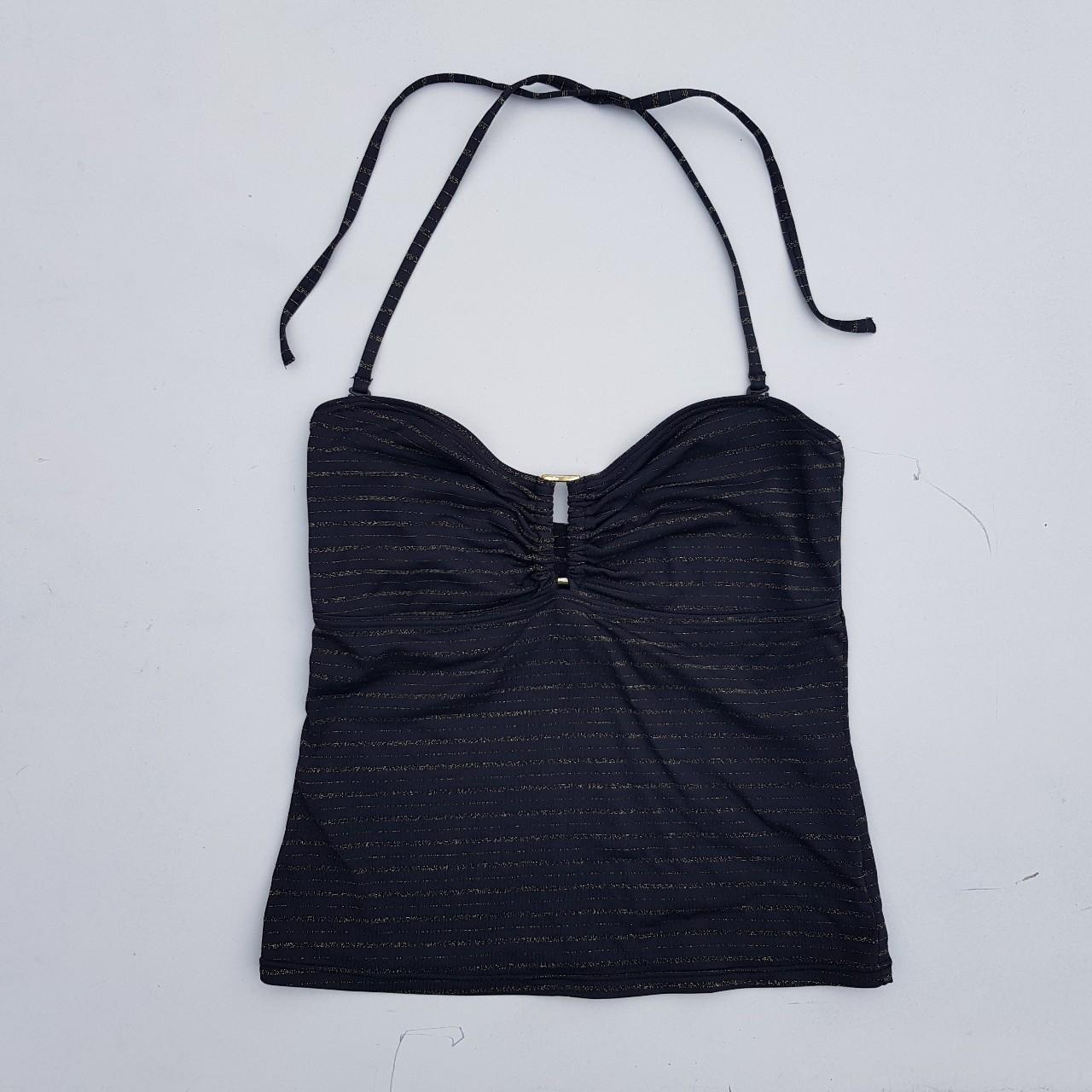 Sainsbury's TU Women's Black and Gold Vest Depop