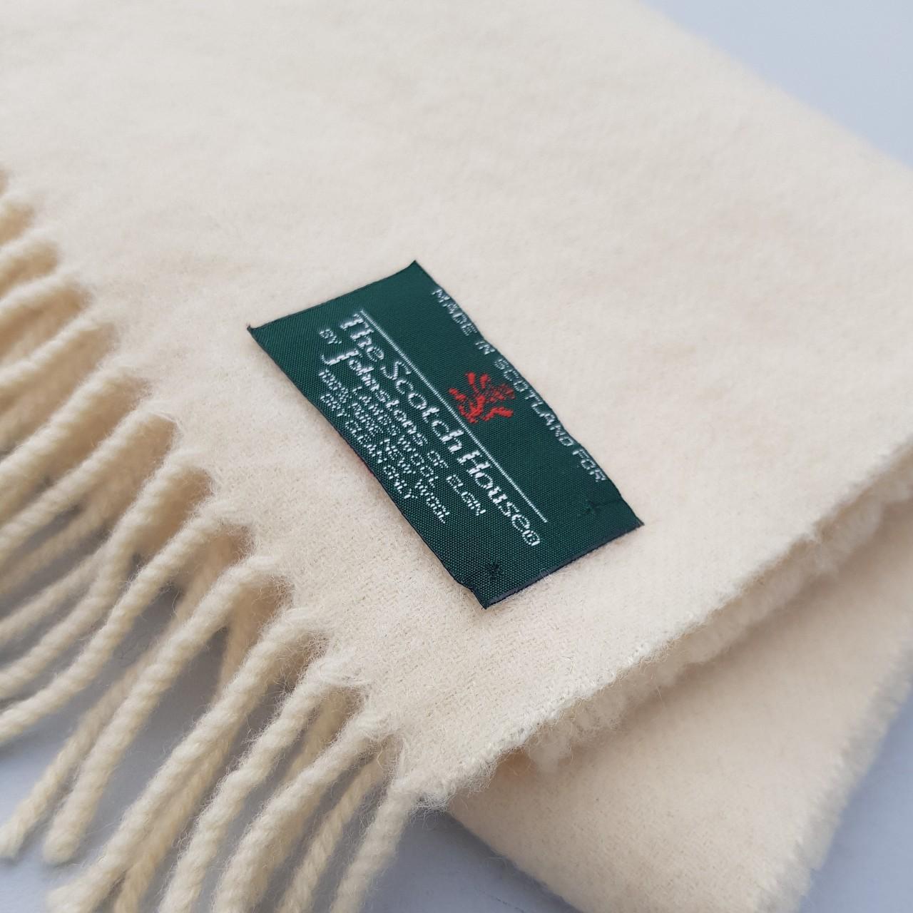 Vintage cream lambswool scarf Size = approx 57 inch... - Depop