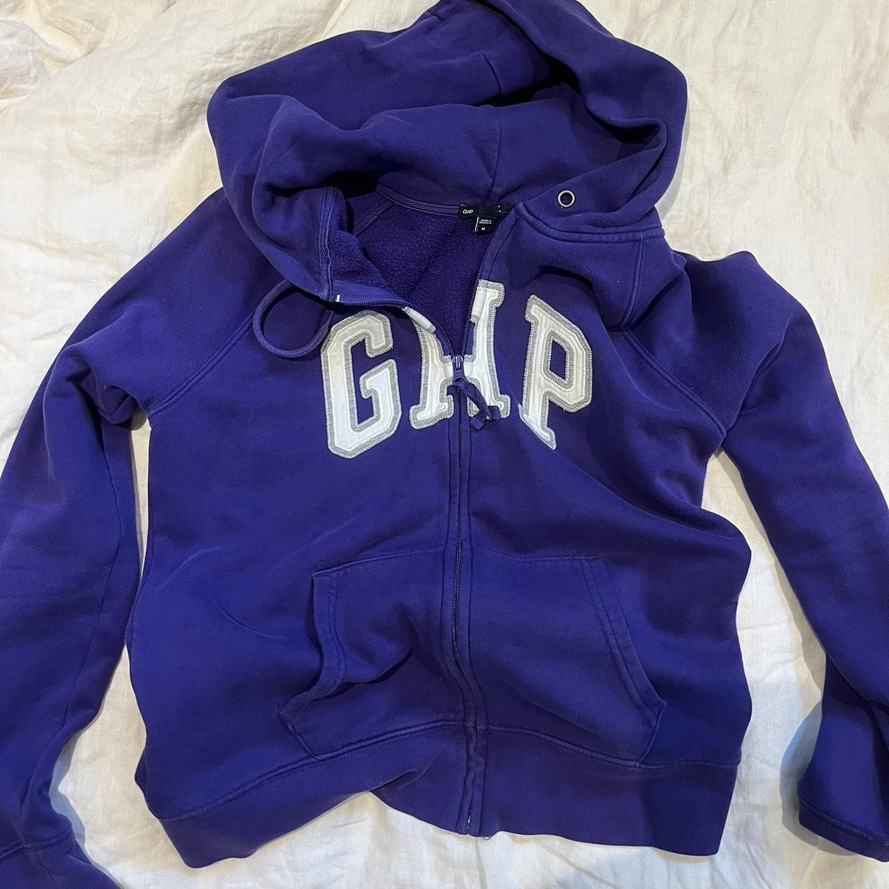 Purple Gap Hoodie Gap Zip Up Gap Sweater Perfect Depop 4554