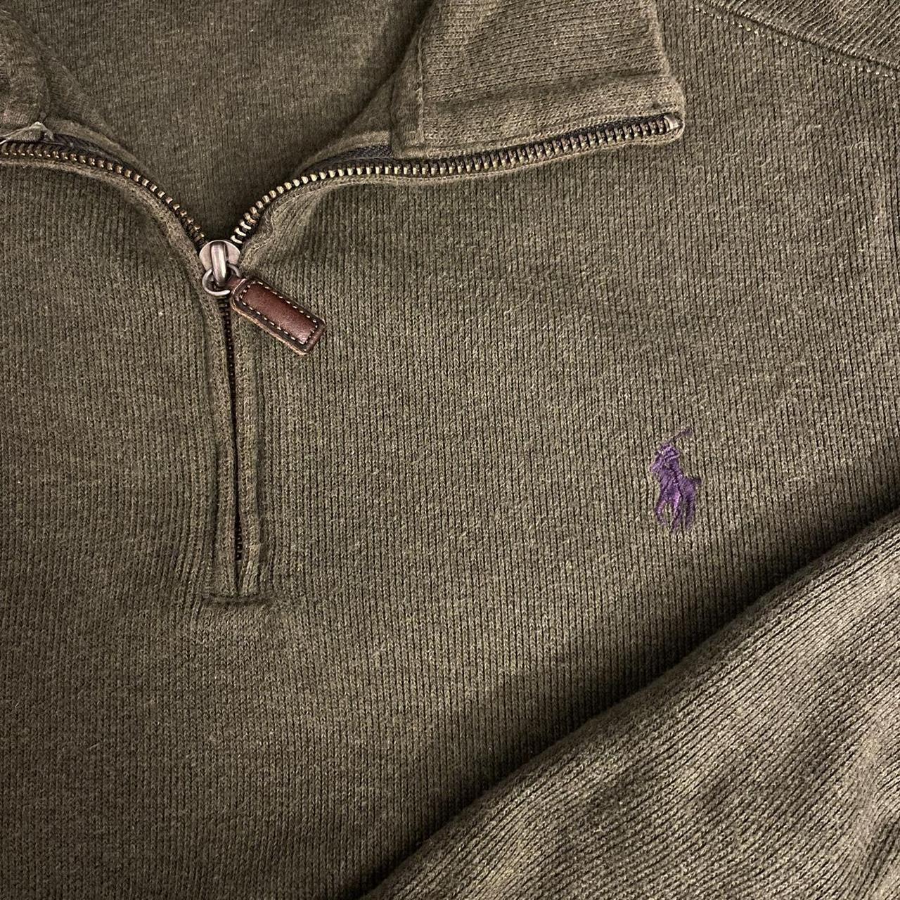 Olive green Ralph Lauren quarter zip! Fits a men’s L... Depop