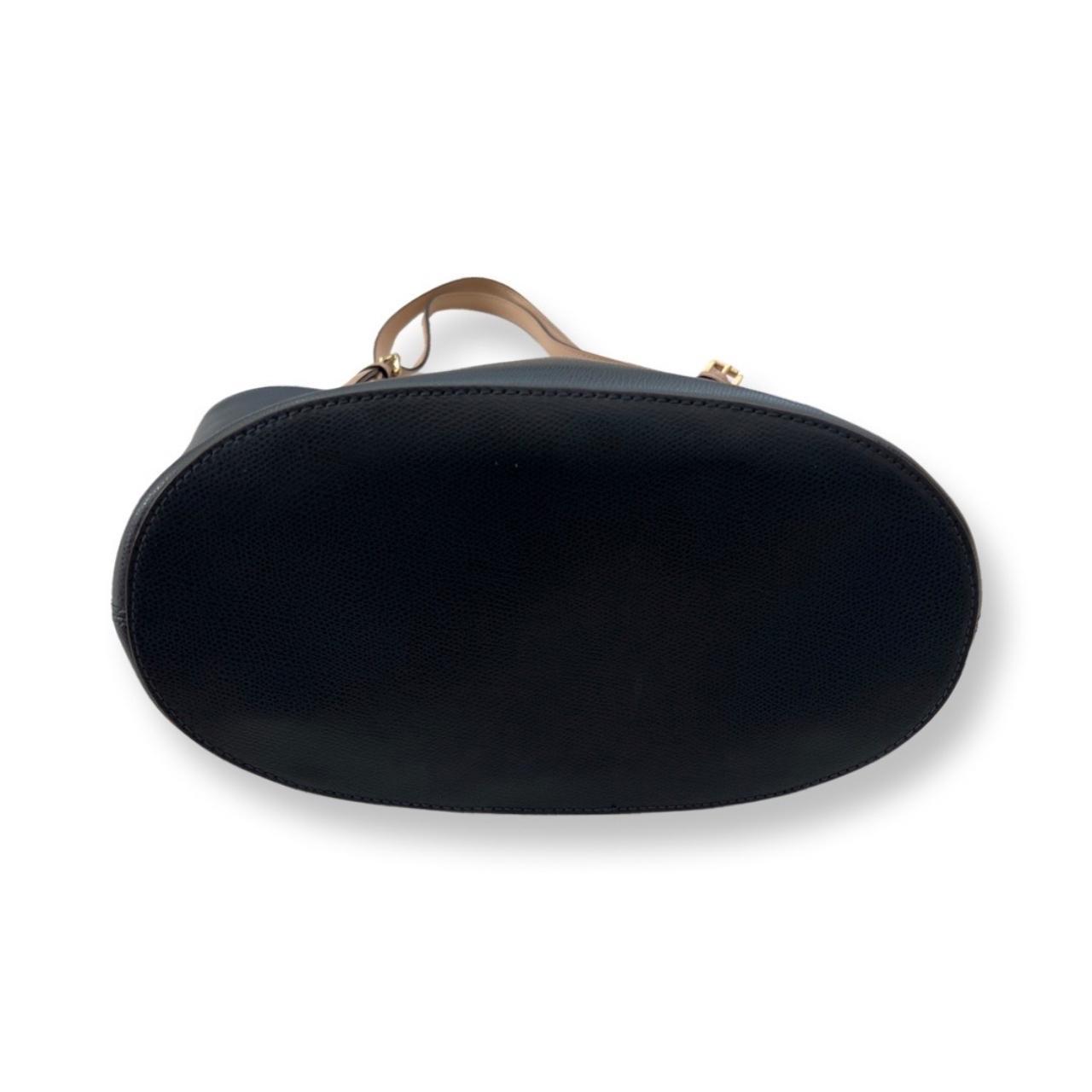 Navy Blue Voyager Large Saffiano Leather Tote Bag. - Depop