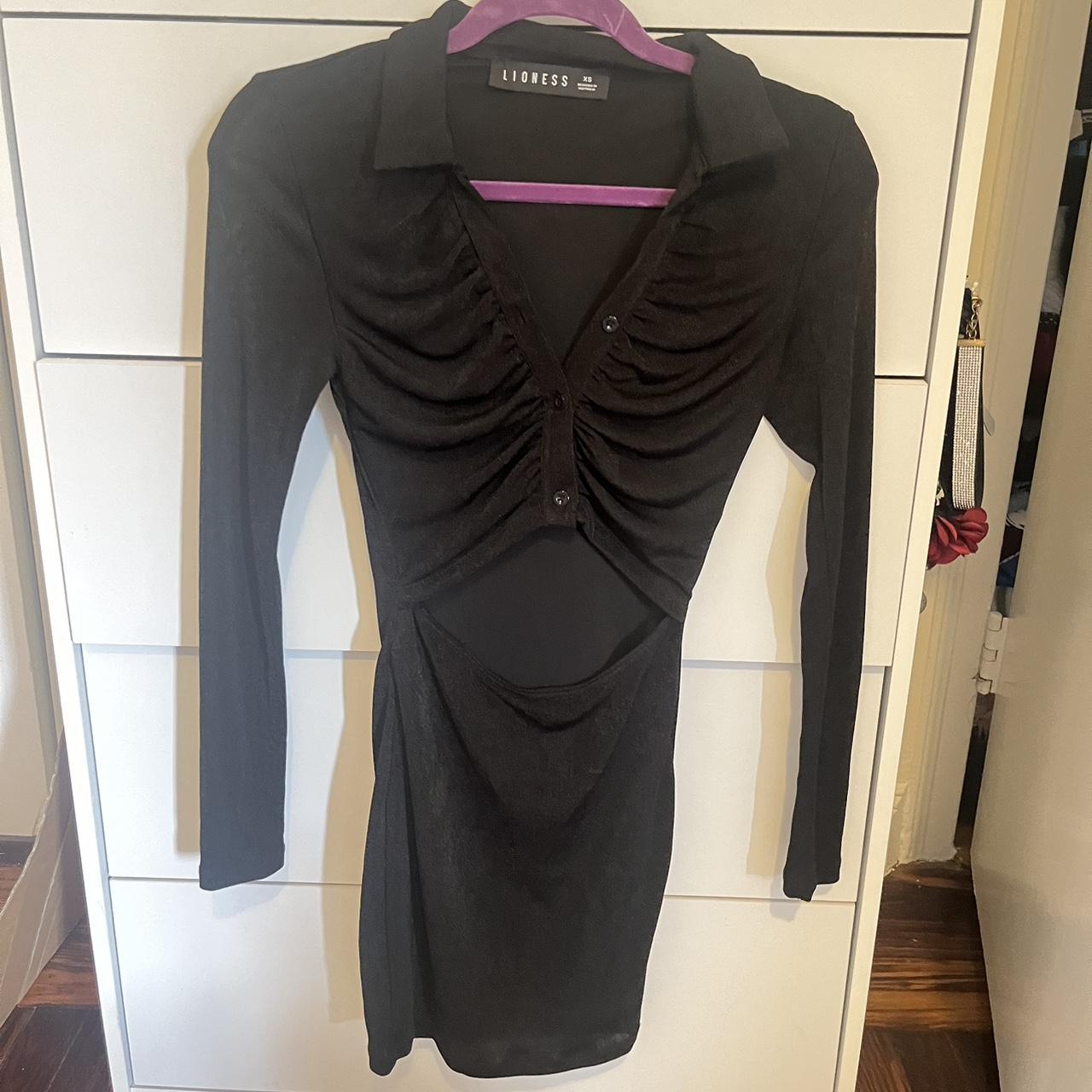 Lioness black long sleeve dress with mid cut... - Depop