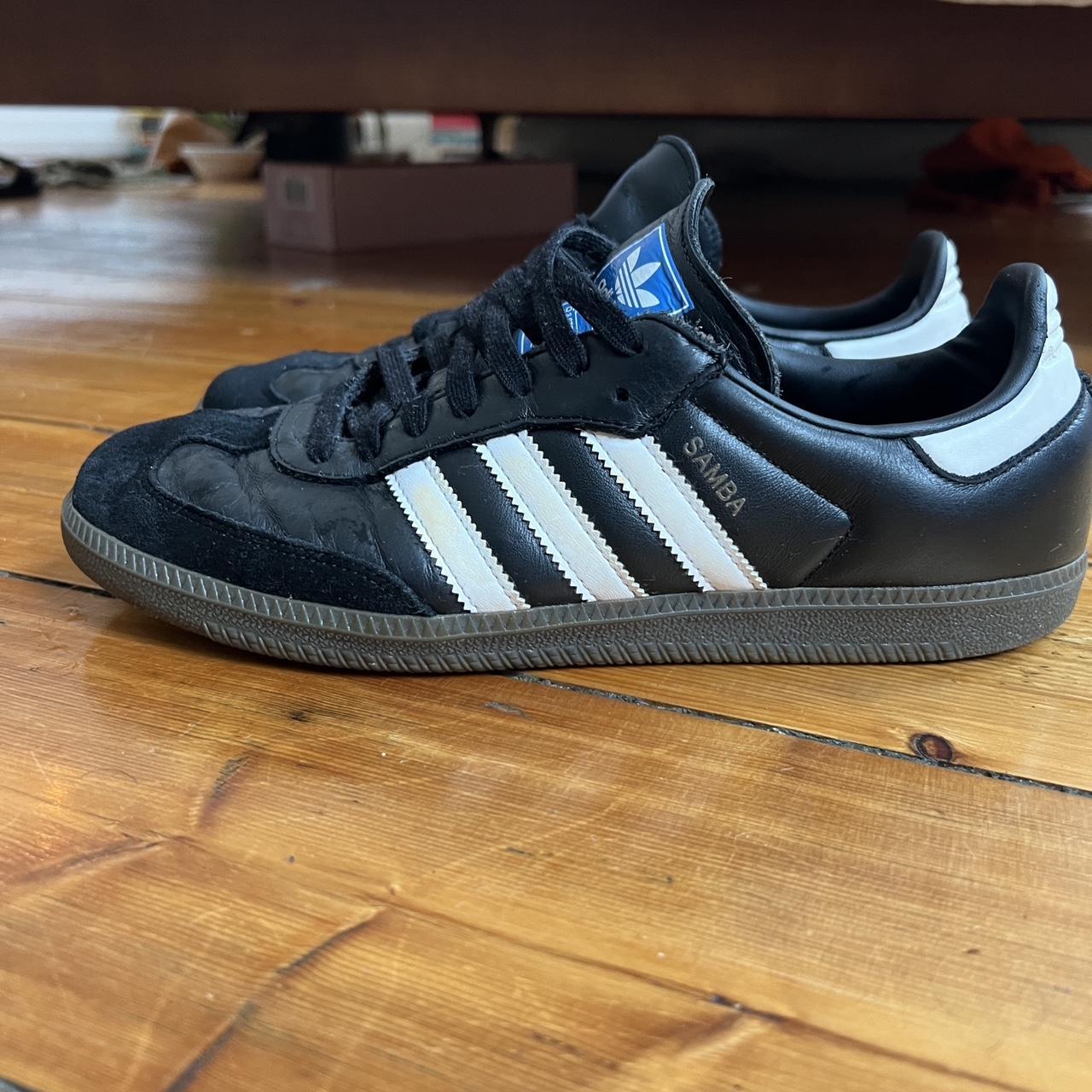 Black adidas samba Size us10 Small stain on... - Depop