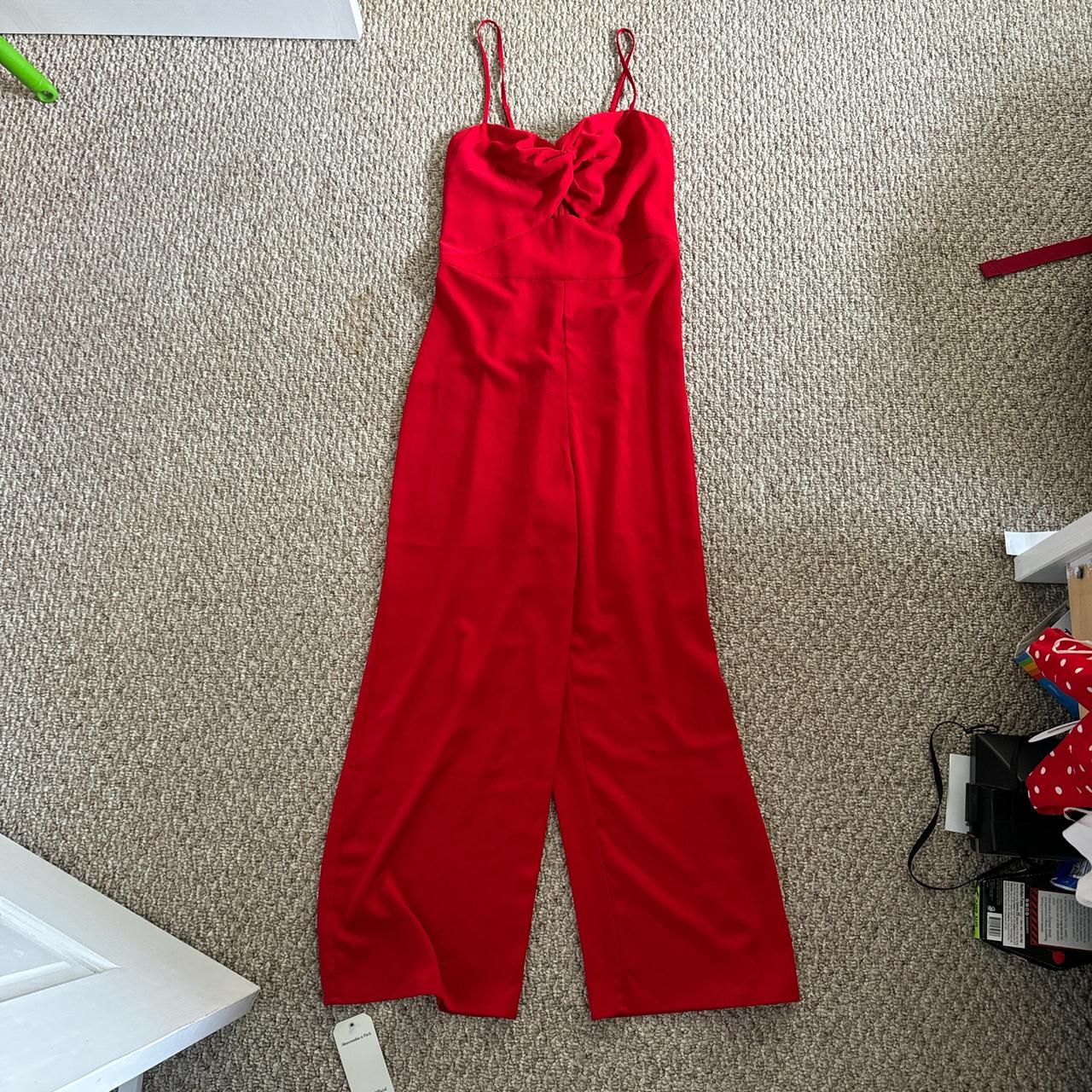 Abercrombie red jumpsuit online