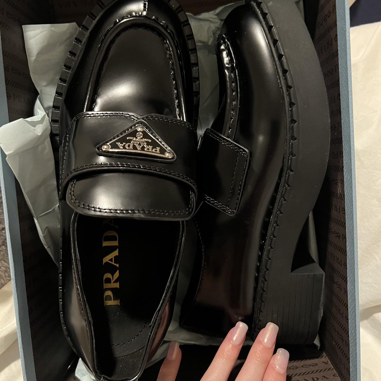 Prada Women's Black Loafers | Depop