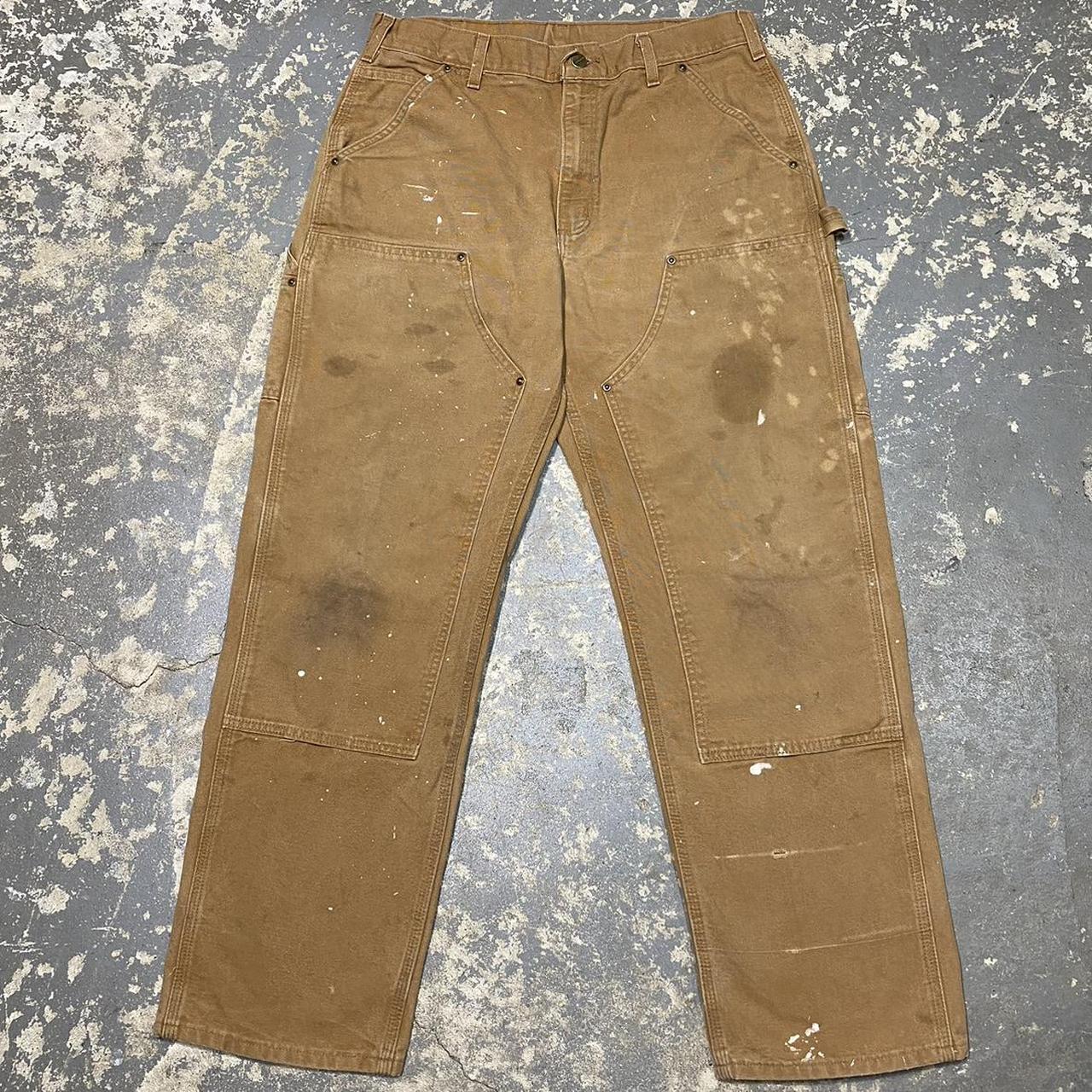 Carhartt Double Knee Carpenter Dungaree Fit Pants... - Depop