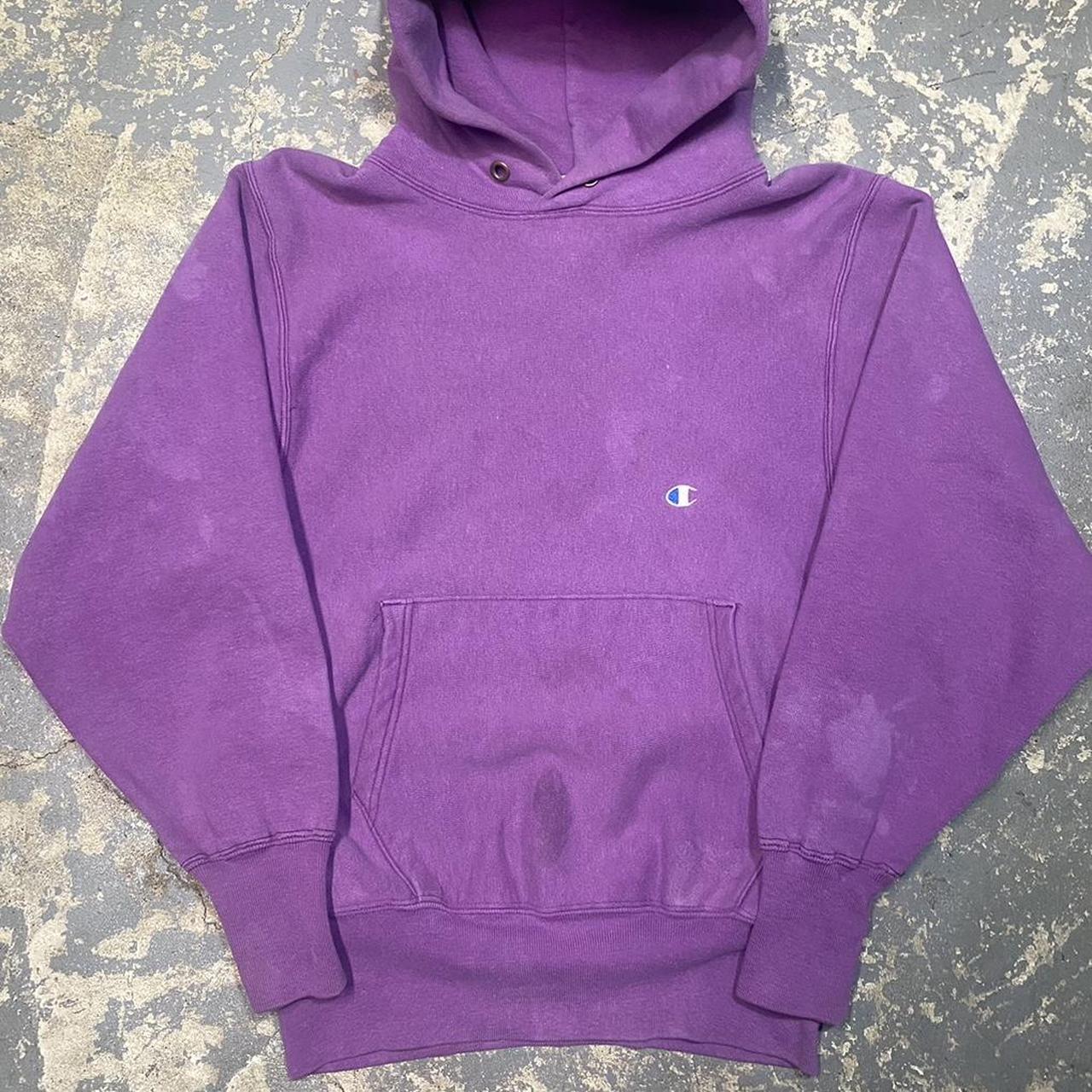 Vintage Champion Reverse Weave Purple Hoodie