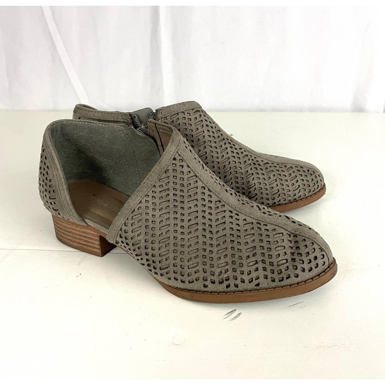 Gray cut 2025 out booties