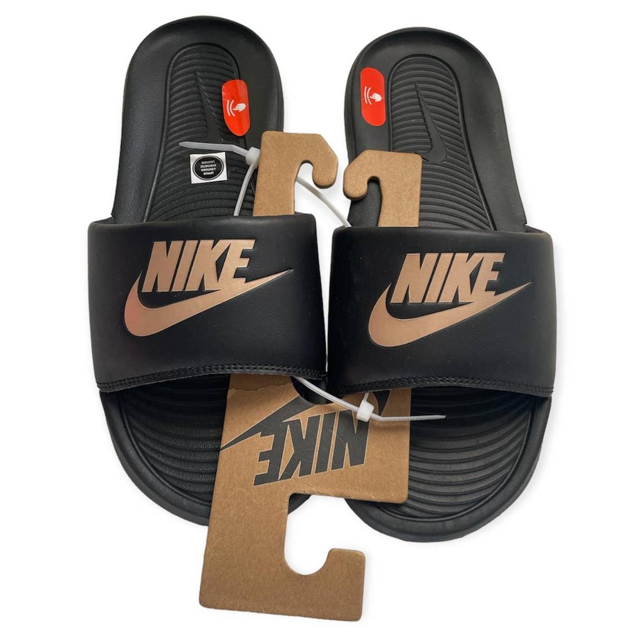 Brown sales nike slides