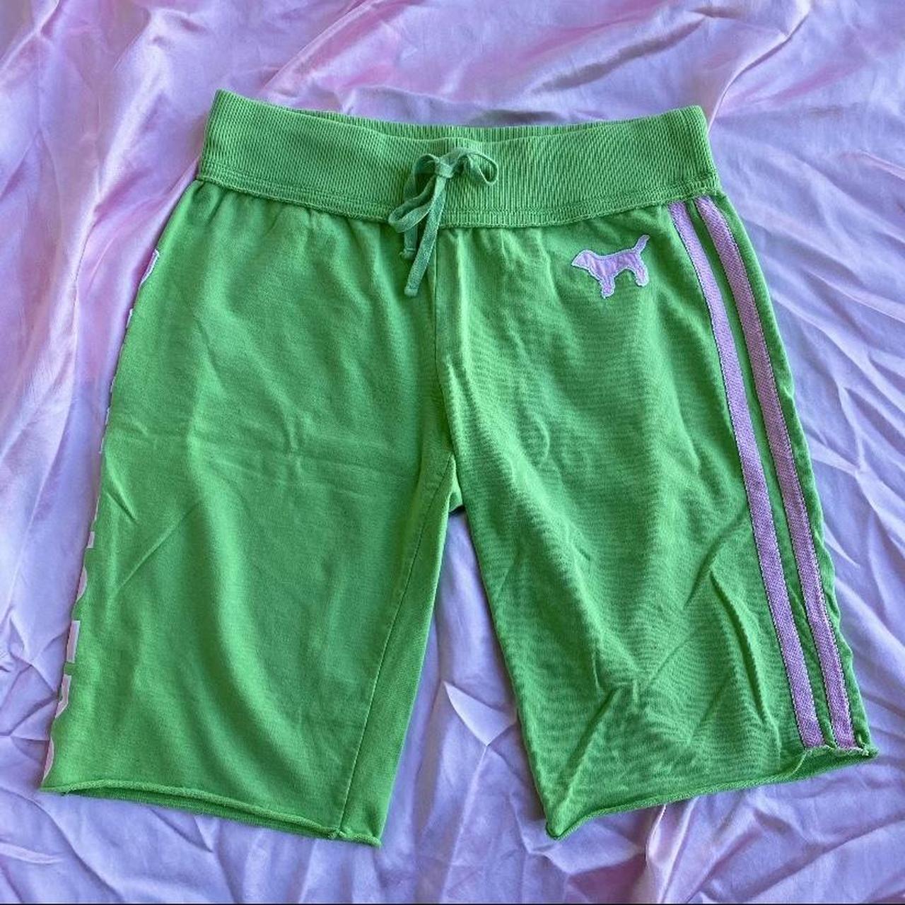 Vintage Victoria secret “PINK” pink & green capri... - Depop