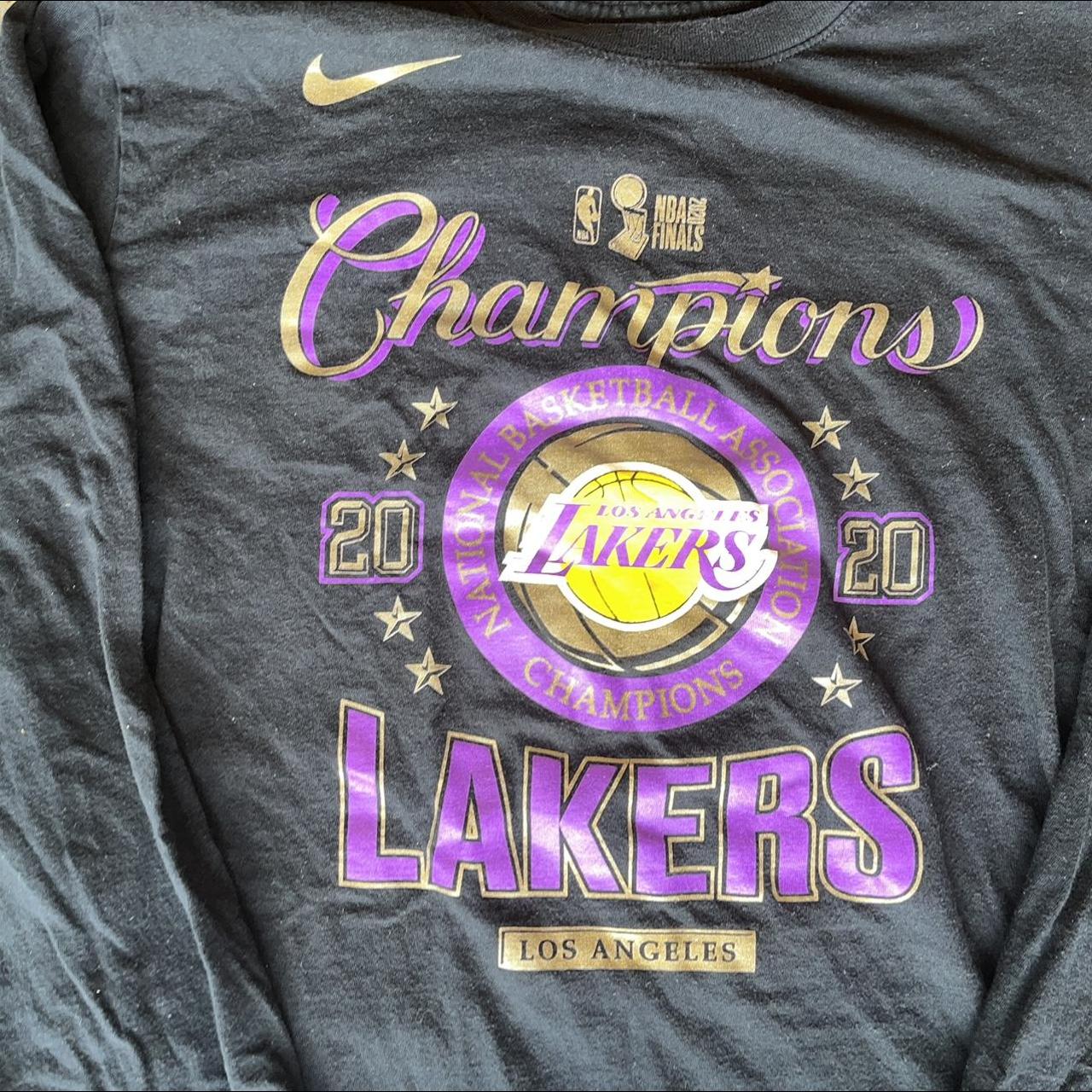 Los Angeles Lakers 2020 Champions Nike Long Sleeve - - Depop