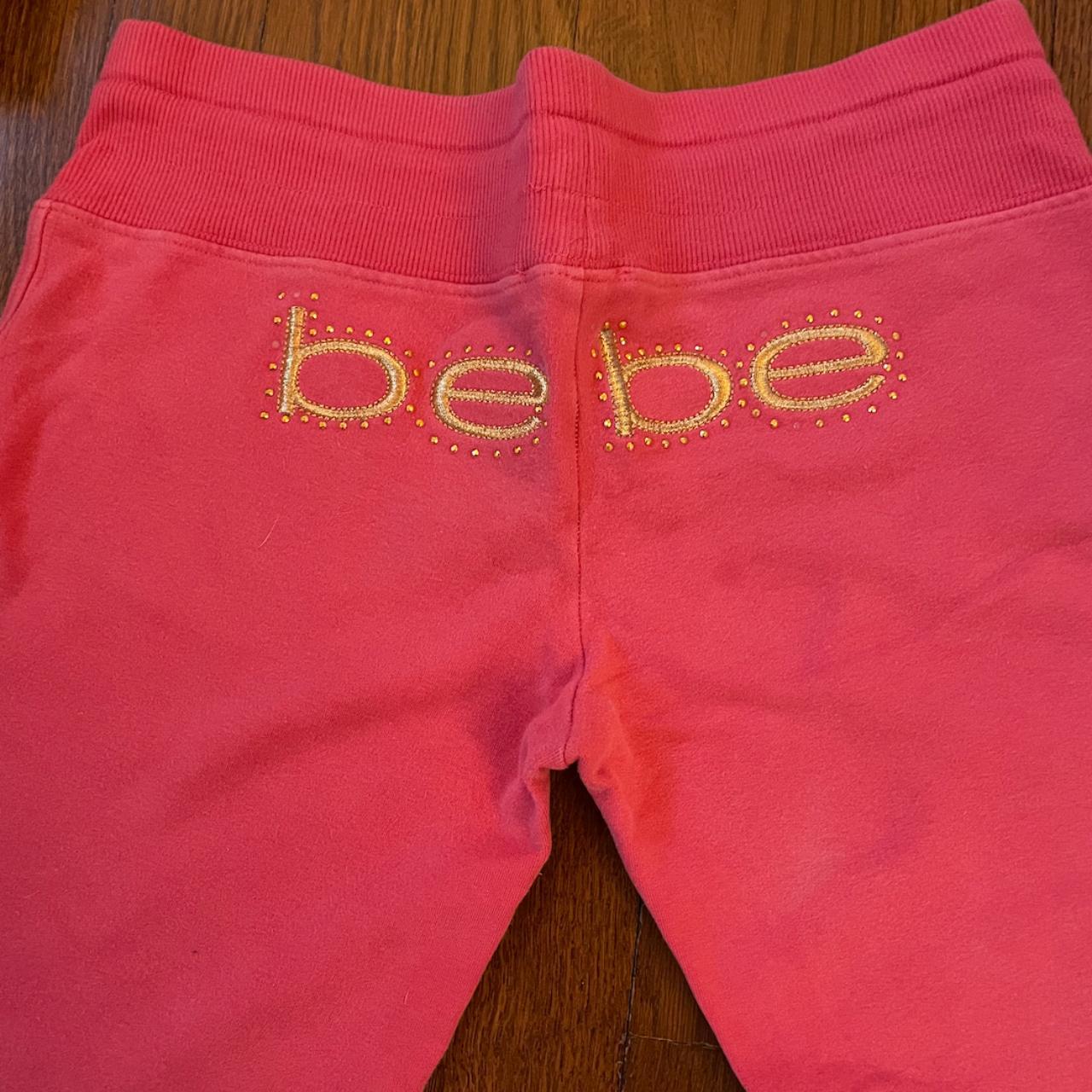 Bebe Women's Pink and Gold Joggers-tracksuits (3)