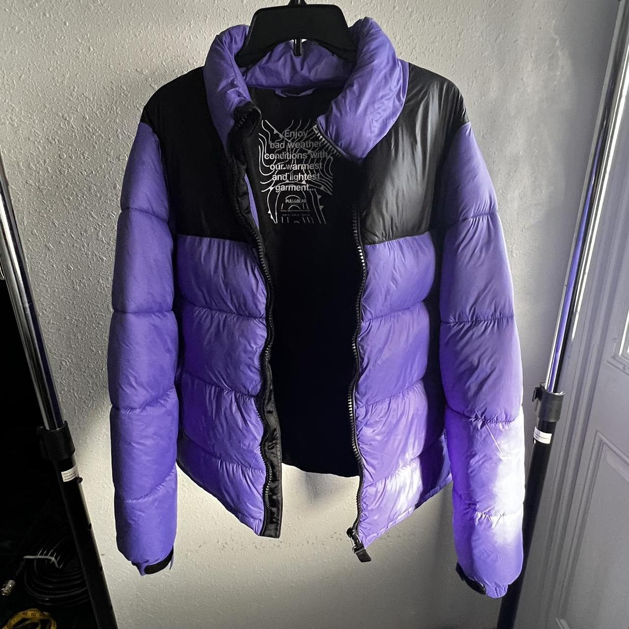 Pull and bear deals purple puffer jacket