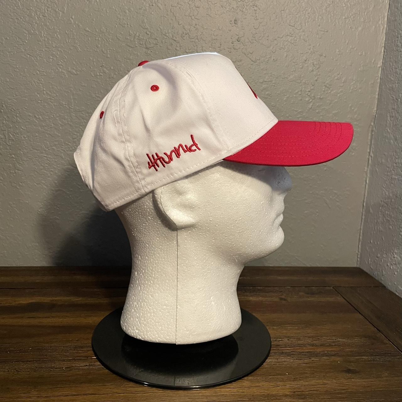 Men’s White and Red 4Hunnid Roses SnapBack...