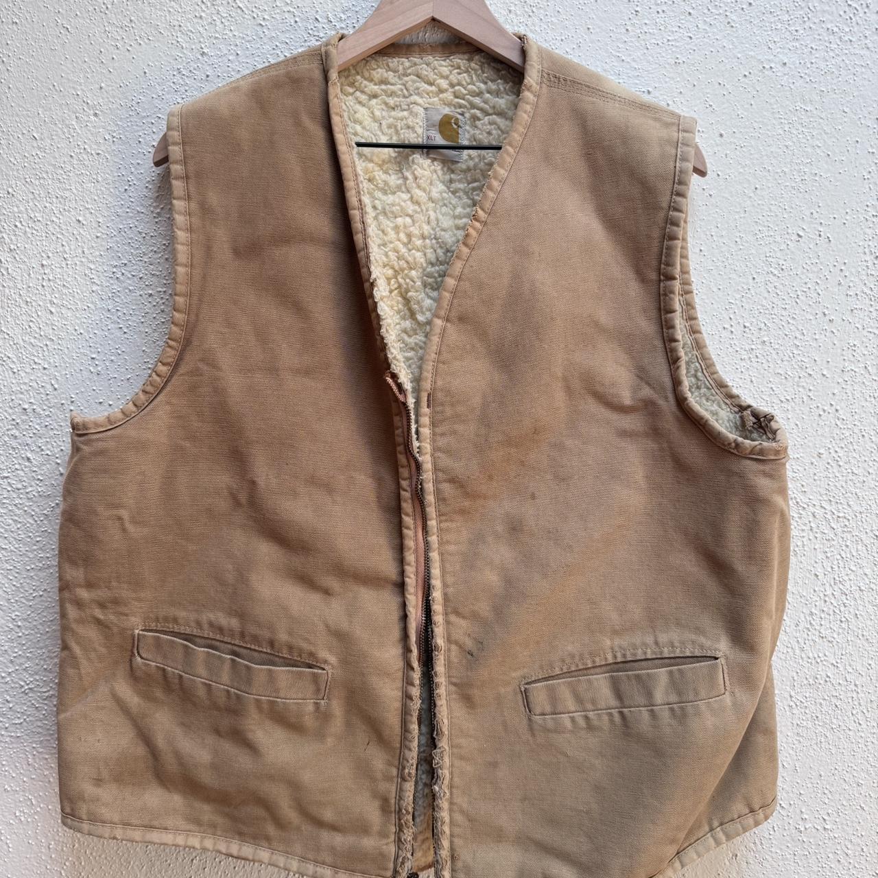 Men's Carhartt Lined Tan Vest XLarge store