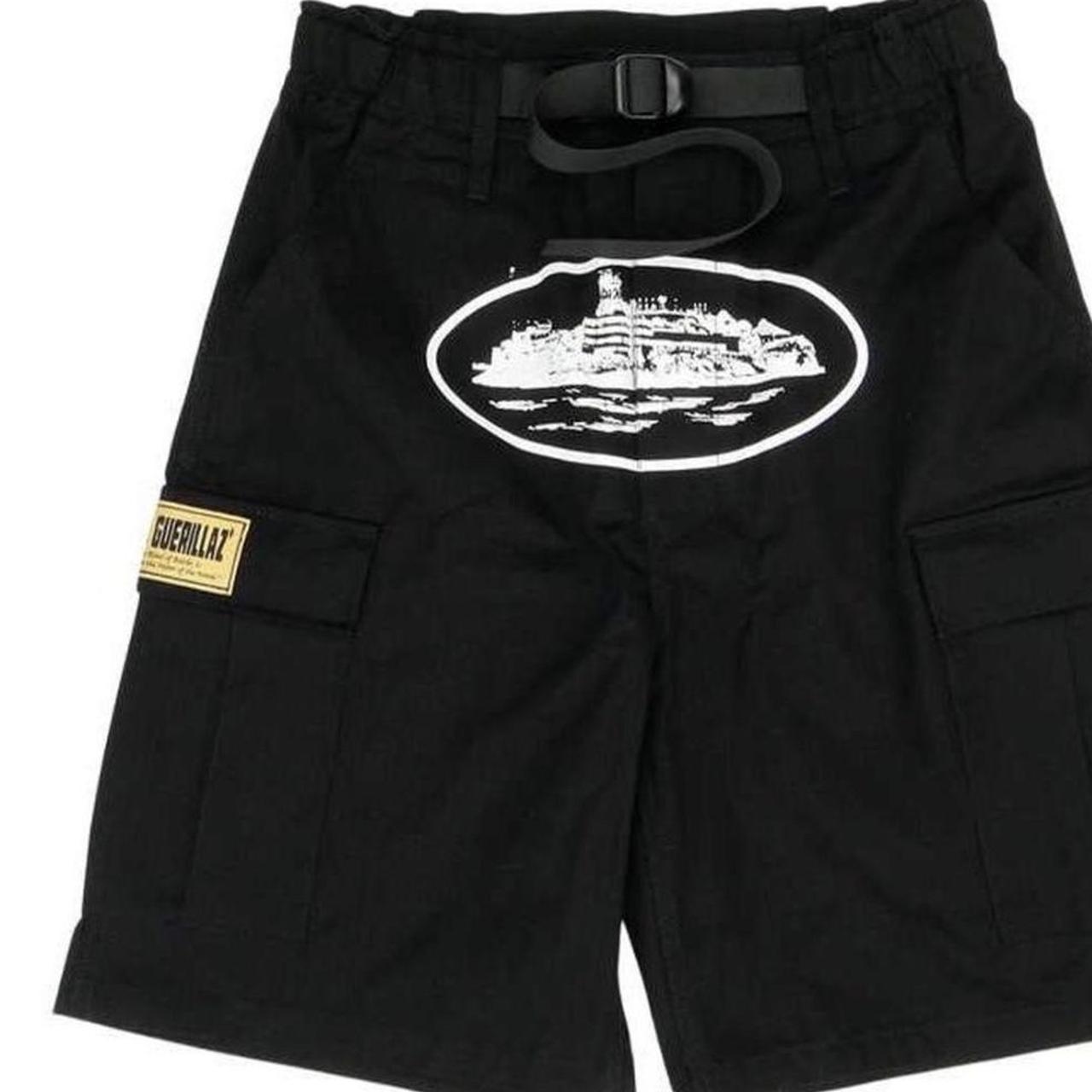 CORTEIZ CARGO SHORTS AVAILABLE FULL BLACK, BLACK... Depop