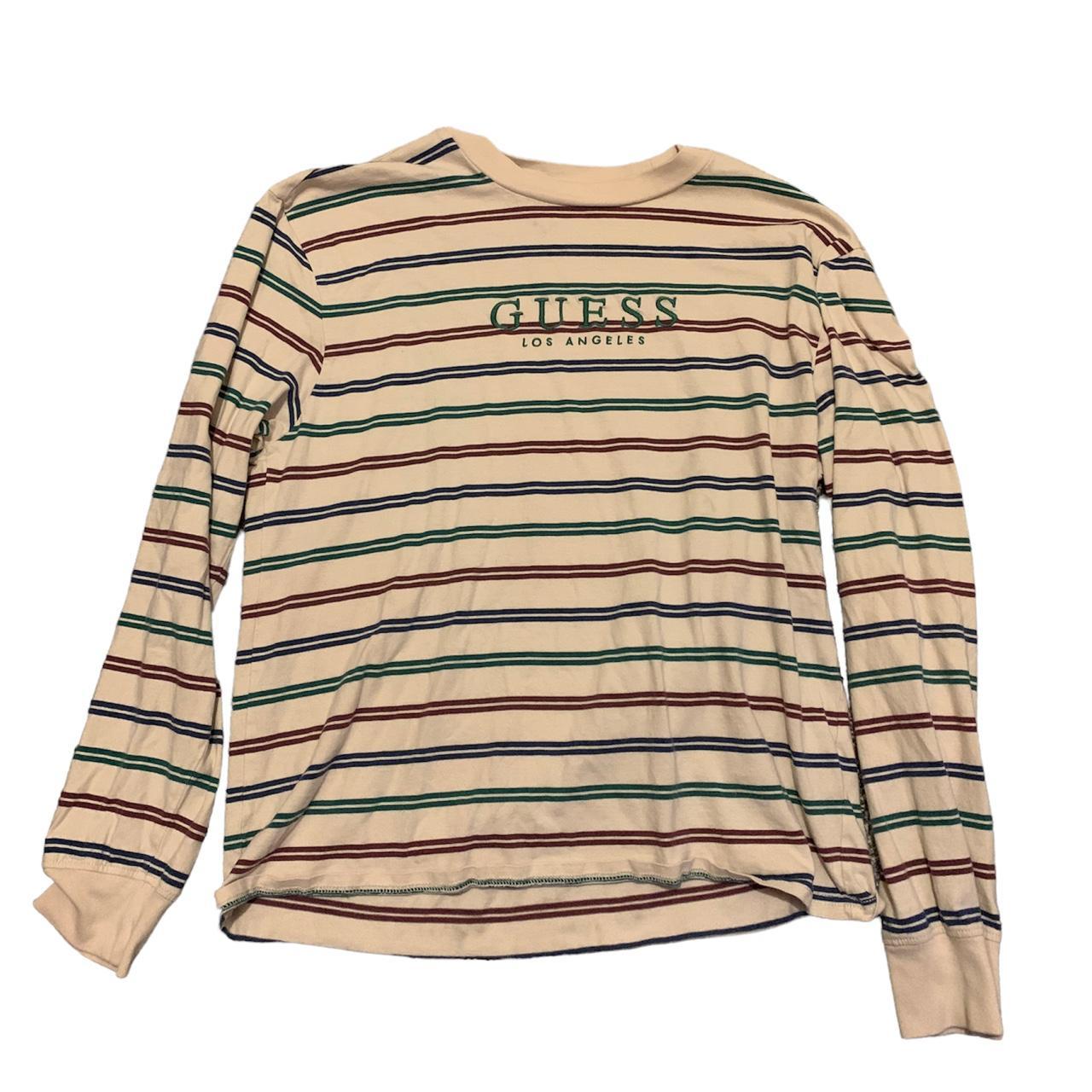 Long sleeve outlet guess striped shirt