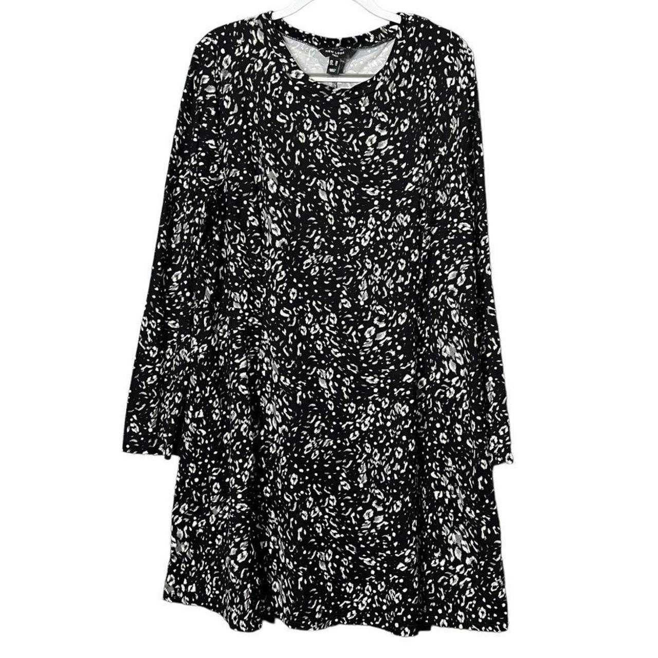 New Look Women's Black and Grey Dress