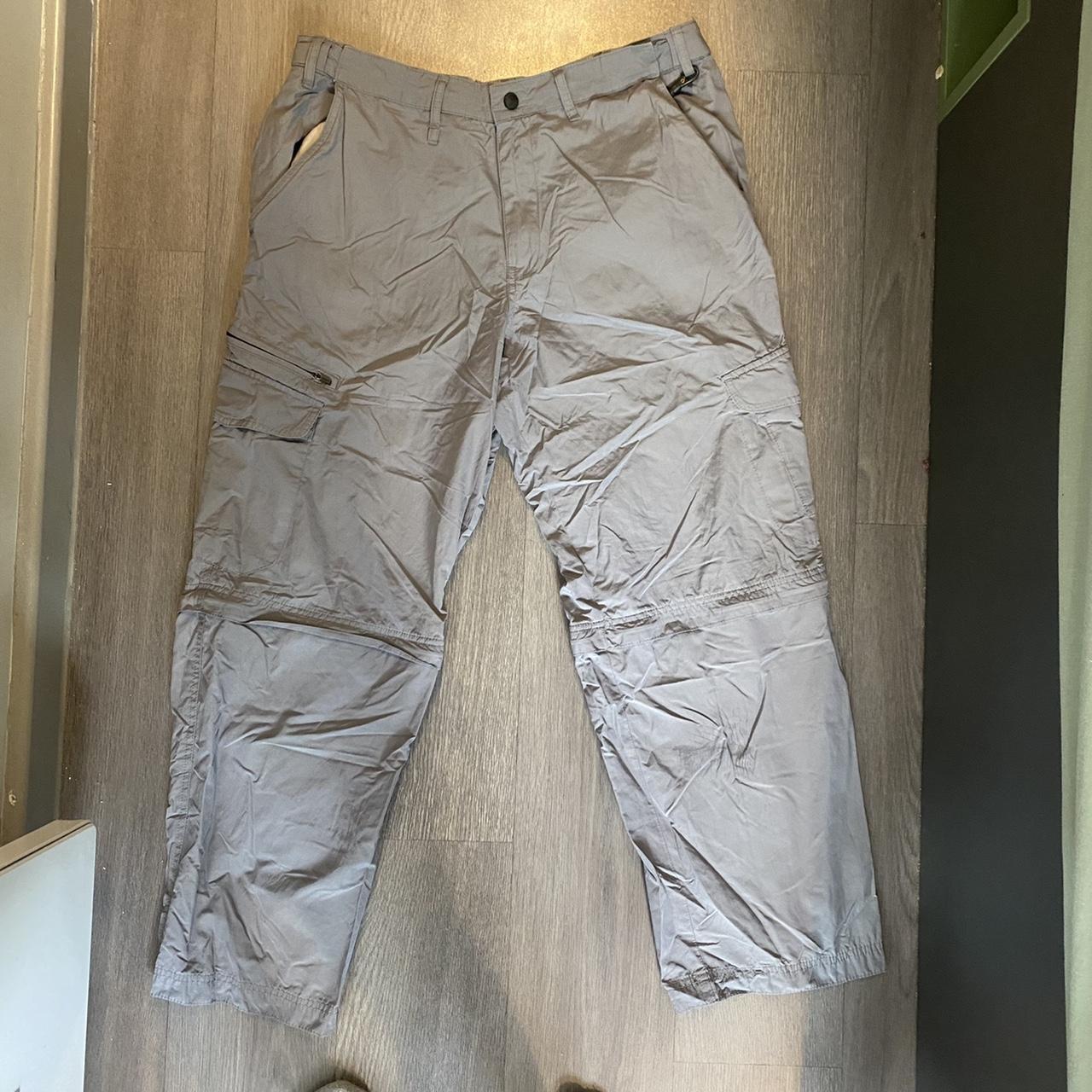 Grey cargos Zip to turn into shorts 32 waist x 30... - Depop