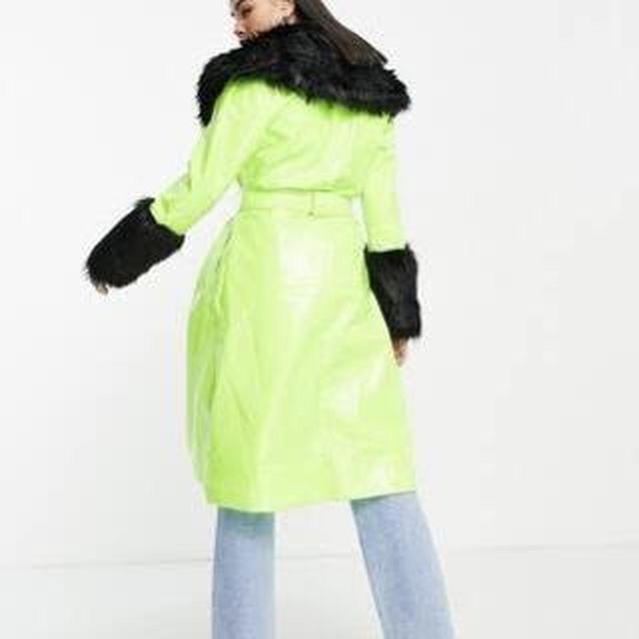 💚 Jaded London Vinyl Faux Fur Coat 💚 Live out Depop