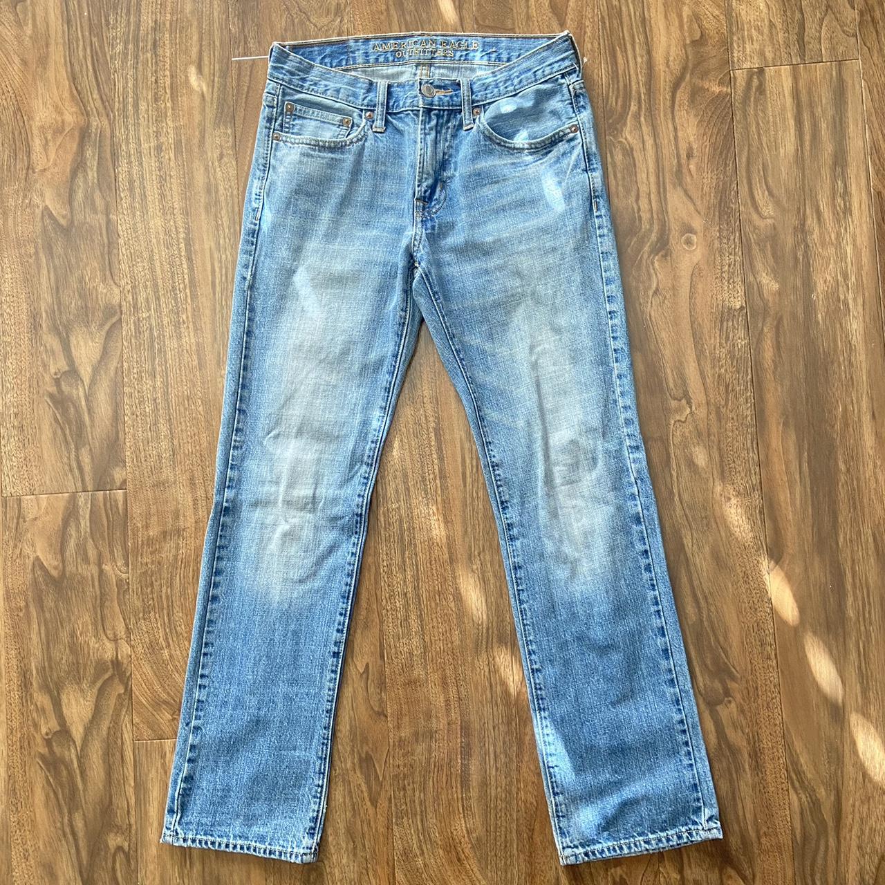 vintage american eagle straight leg jeans -no... - Depop