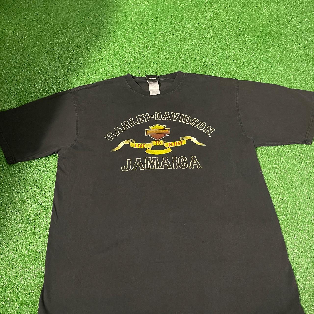 Vintage Jamaica Harley Davidson tee! sz 2XL. - Depop