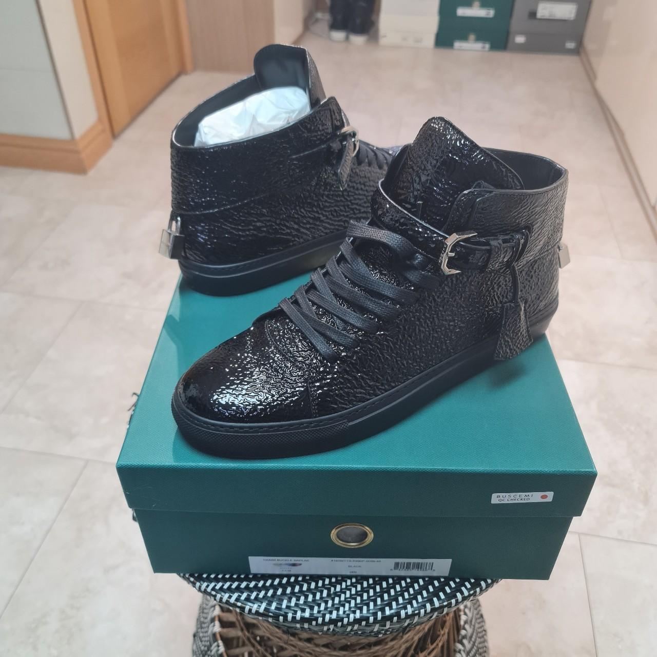 Buscemi 100mm Buckle Naplak Black UK11 EU45 Selling