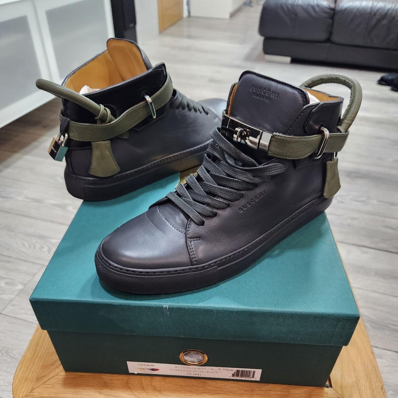 Buscemi 100mm Charcoal Olive Green Black UK11 EU45 Depop