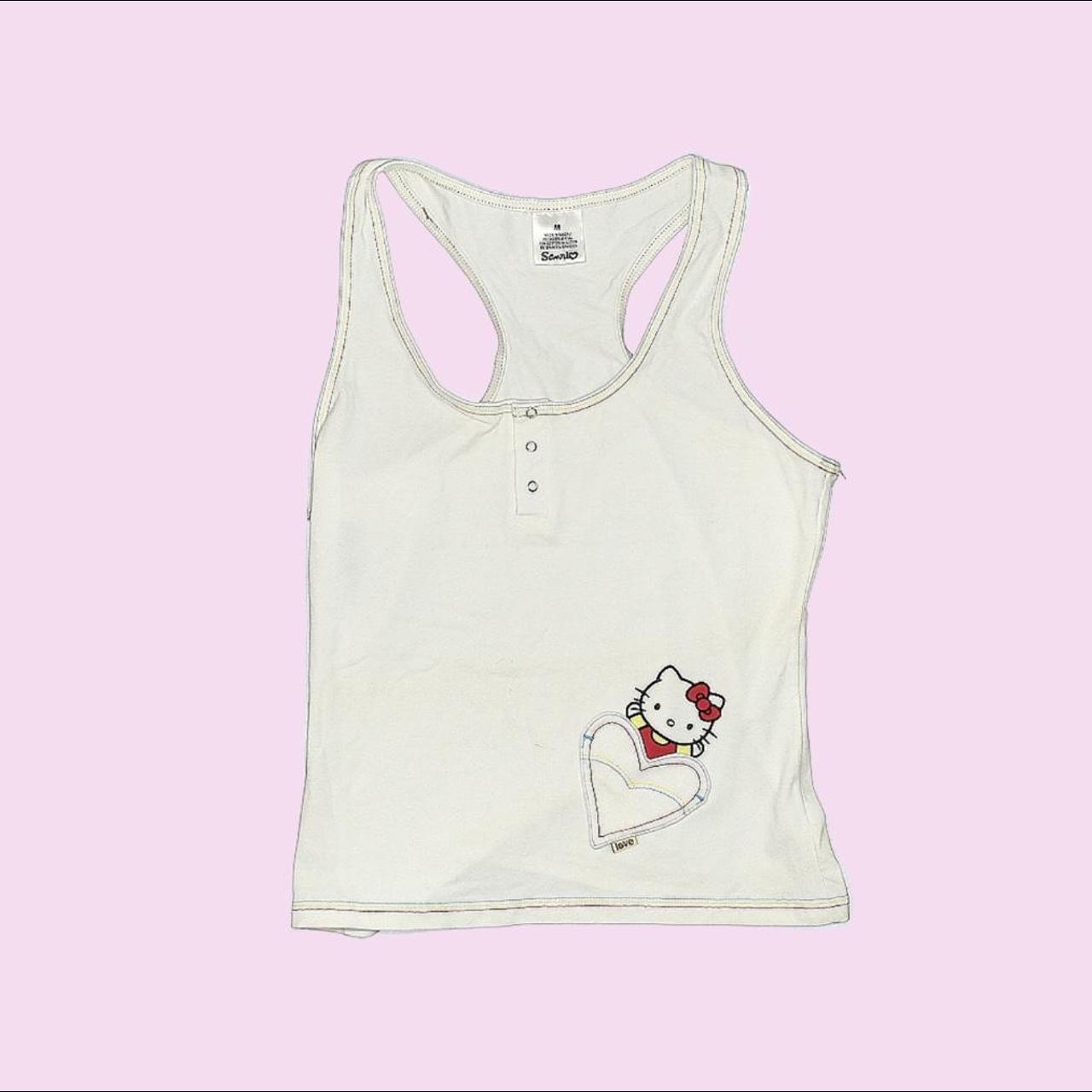 Hello Kitty Women's White and Red Vests-tanks-camis | Depop