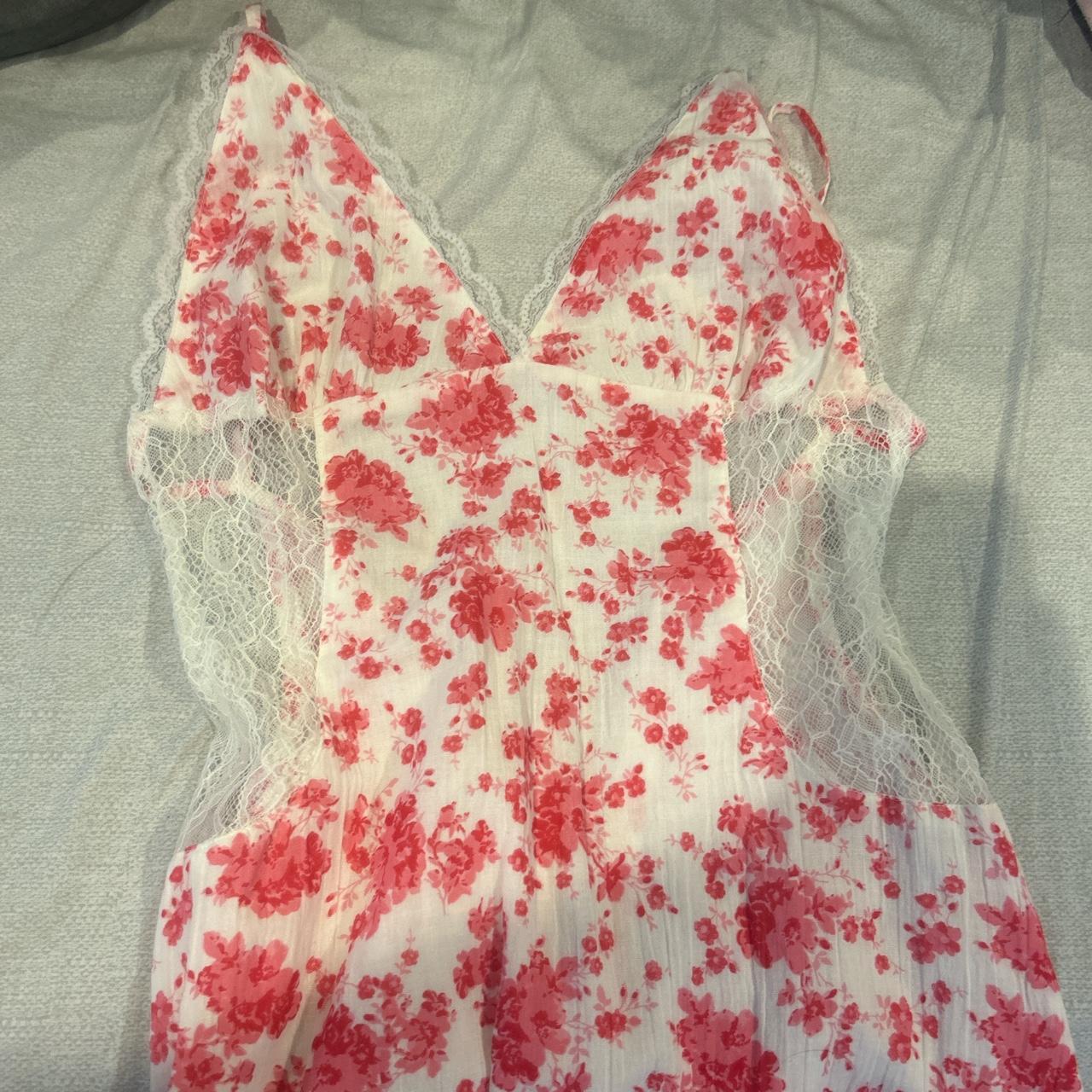 floral dress size small not sure where it’s... - Depop