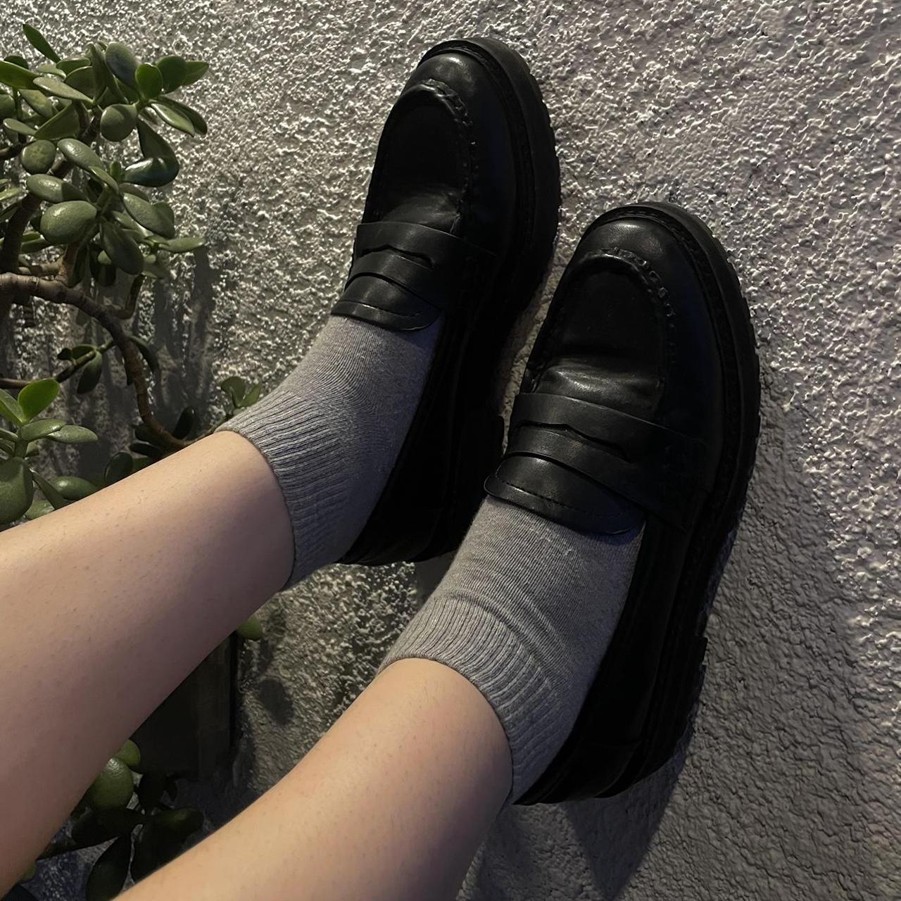 Urban Outfitters Women's Black Loafers Depop