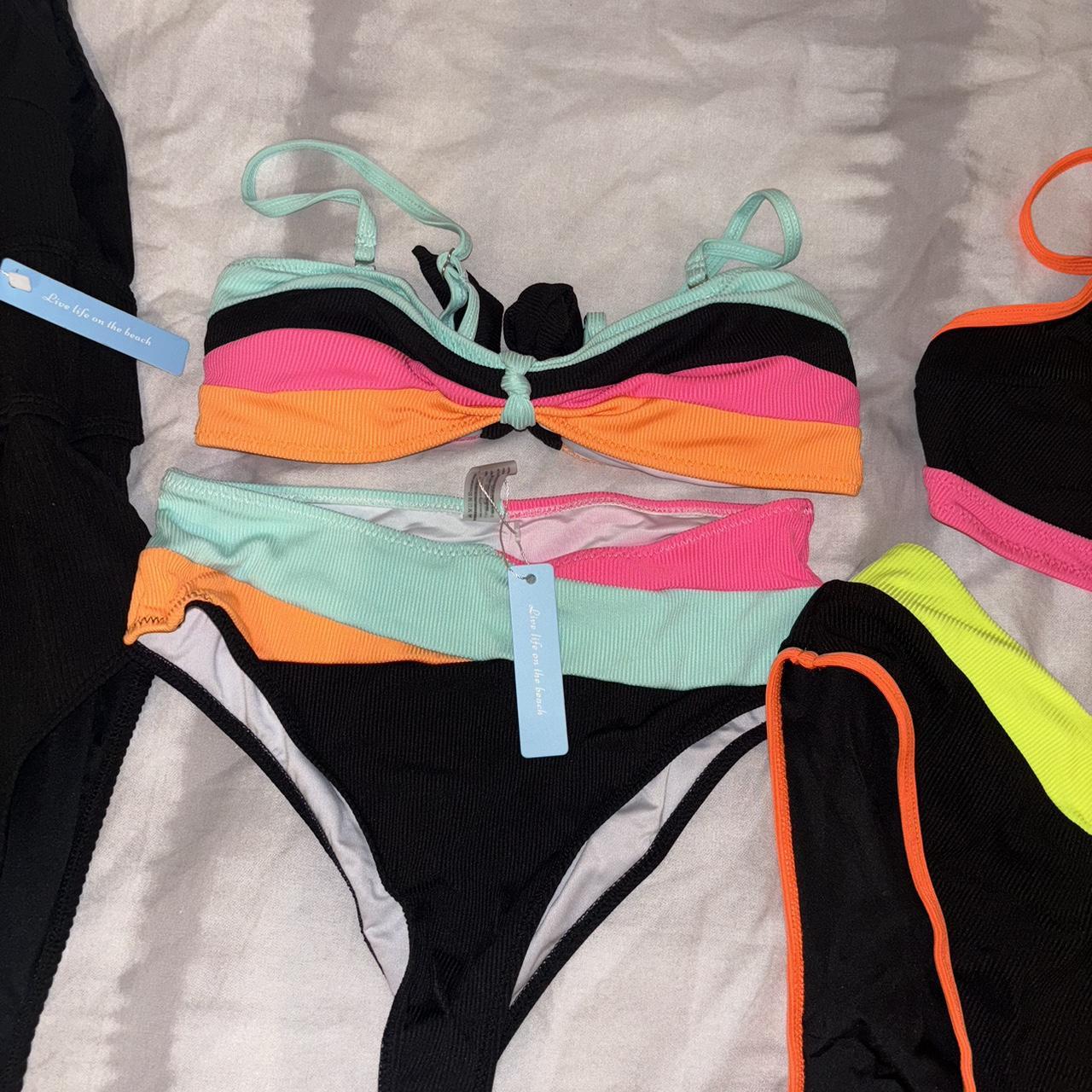 3 Brand New Bikinis Sets from PopVil Size 6-8... - Depop