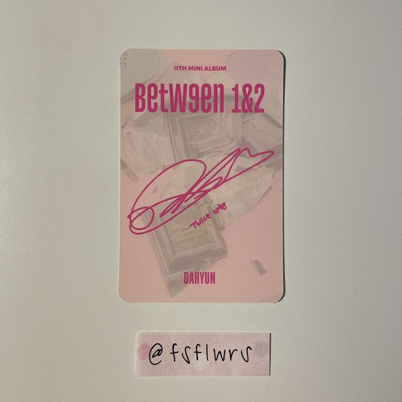 Dahyun ダヒョン ブックマーク サイン TWICE Between1&2 TWICE BETWEEN 1 & 2 Official Dahyun Signed Bookmark Kpop | eBay