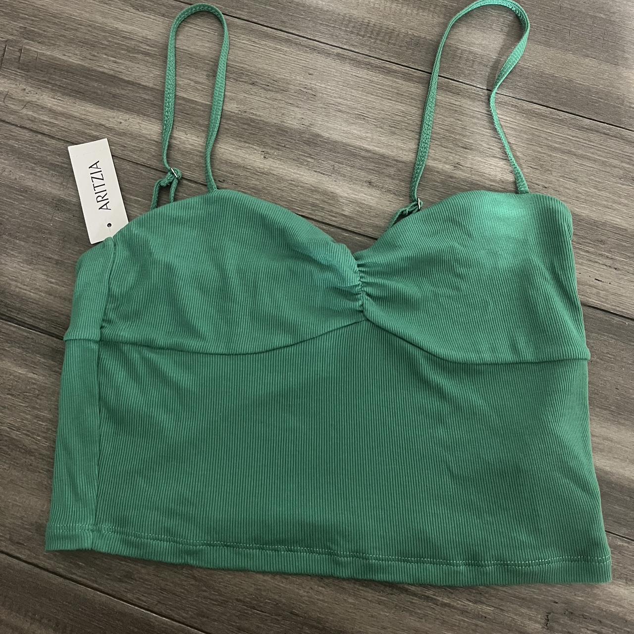 Aritzia Women's Green Vest Depop