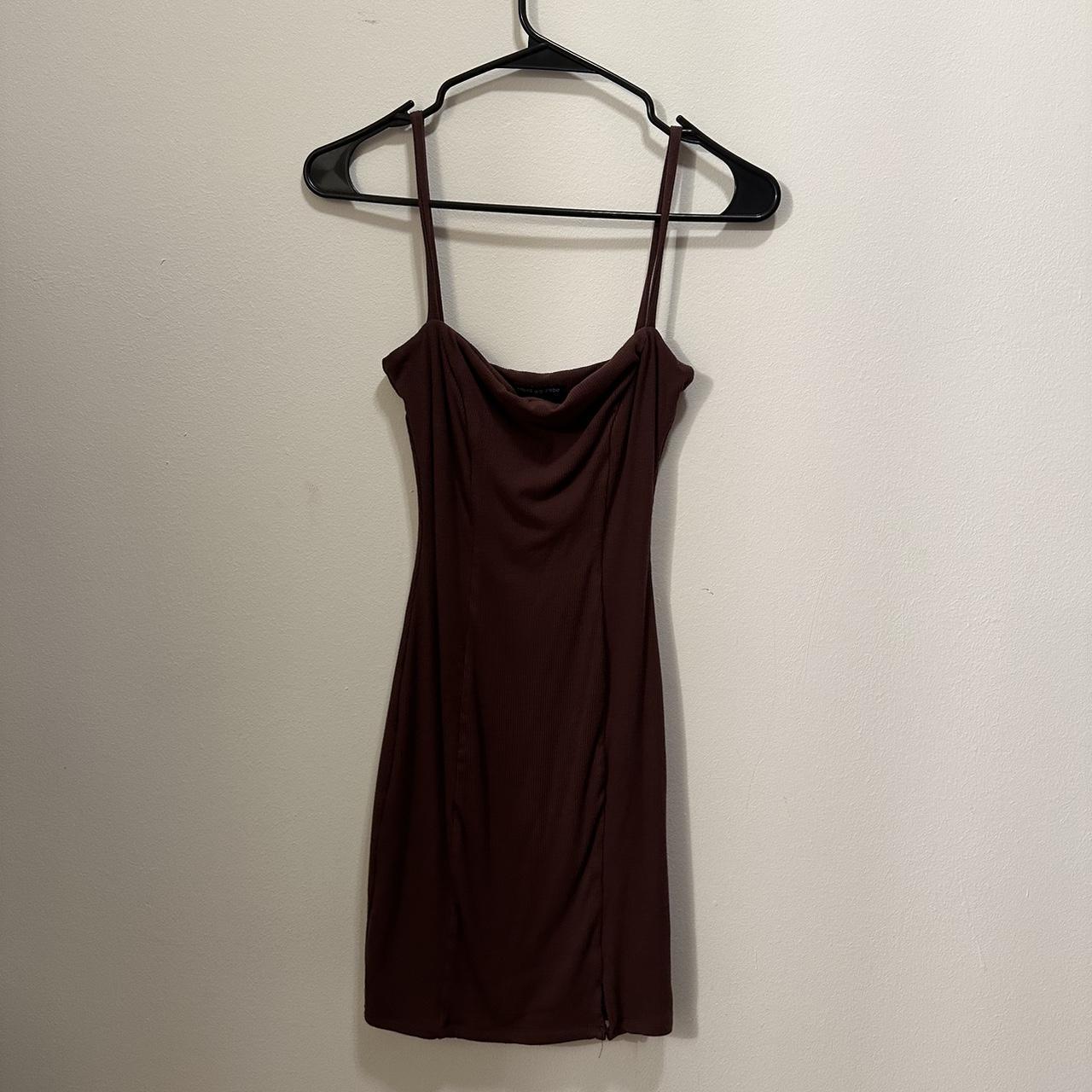 Naked Wardrobe Brown Mini Dress. This dress is like... - Depop